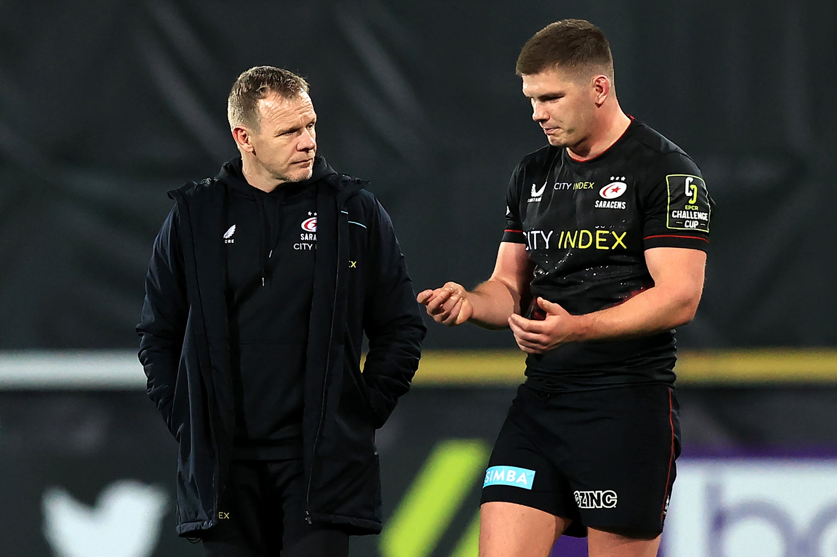 Mark McCall (left) has coached Owen Farrell for 15 years