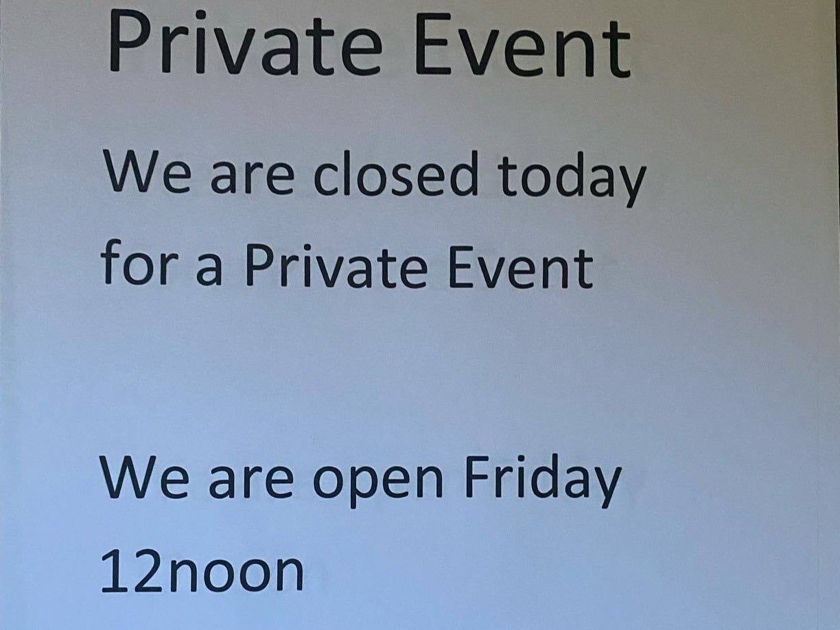 The Boogaloo remains closed until Friday ‘for a private event’