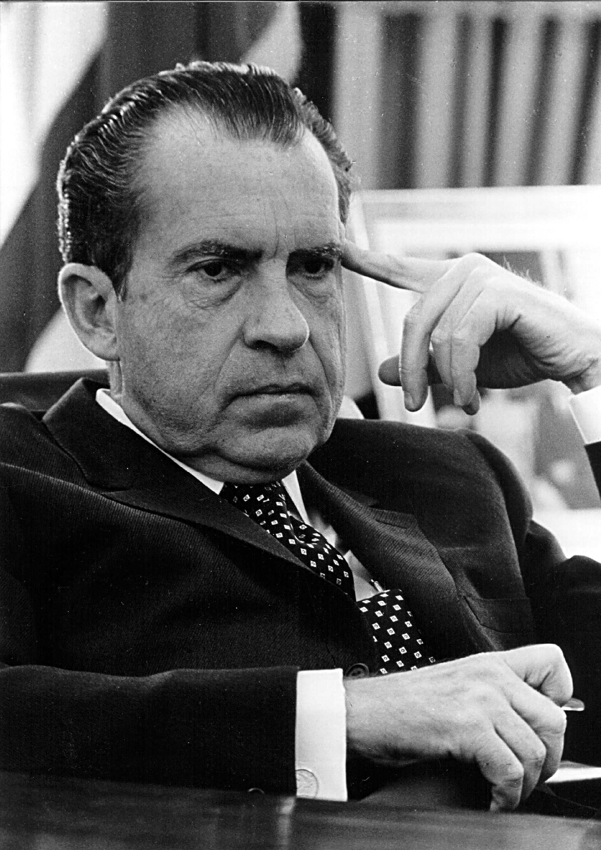 President Richard Nixon in the Oval office February 19, 1970 in Washington, D.C