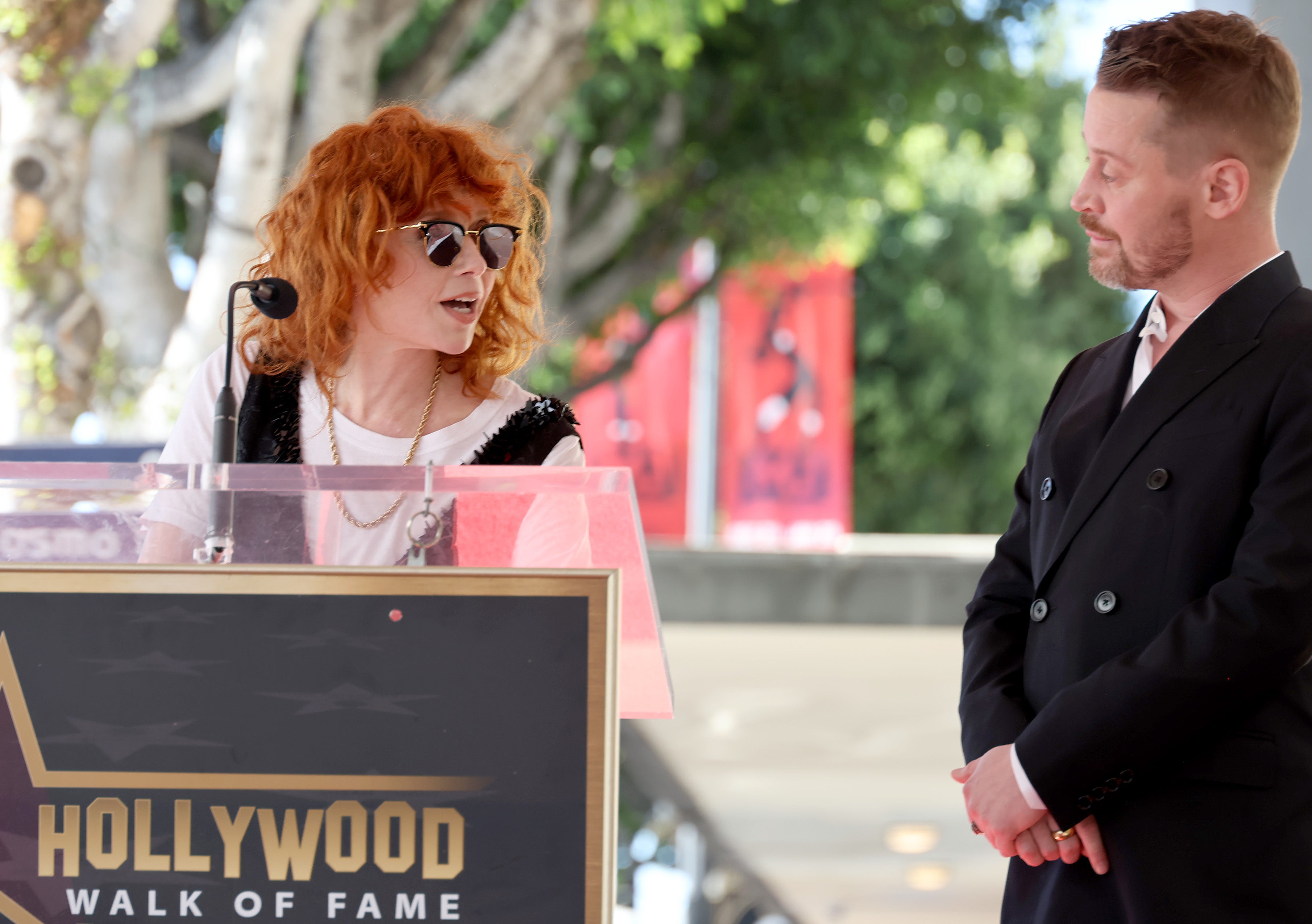 Natasha Lyonne and Macaulay Culkin at Culkin’s Hollywood Walk of Fame ceremony