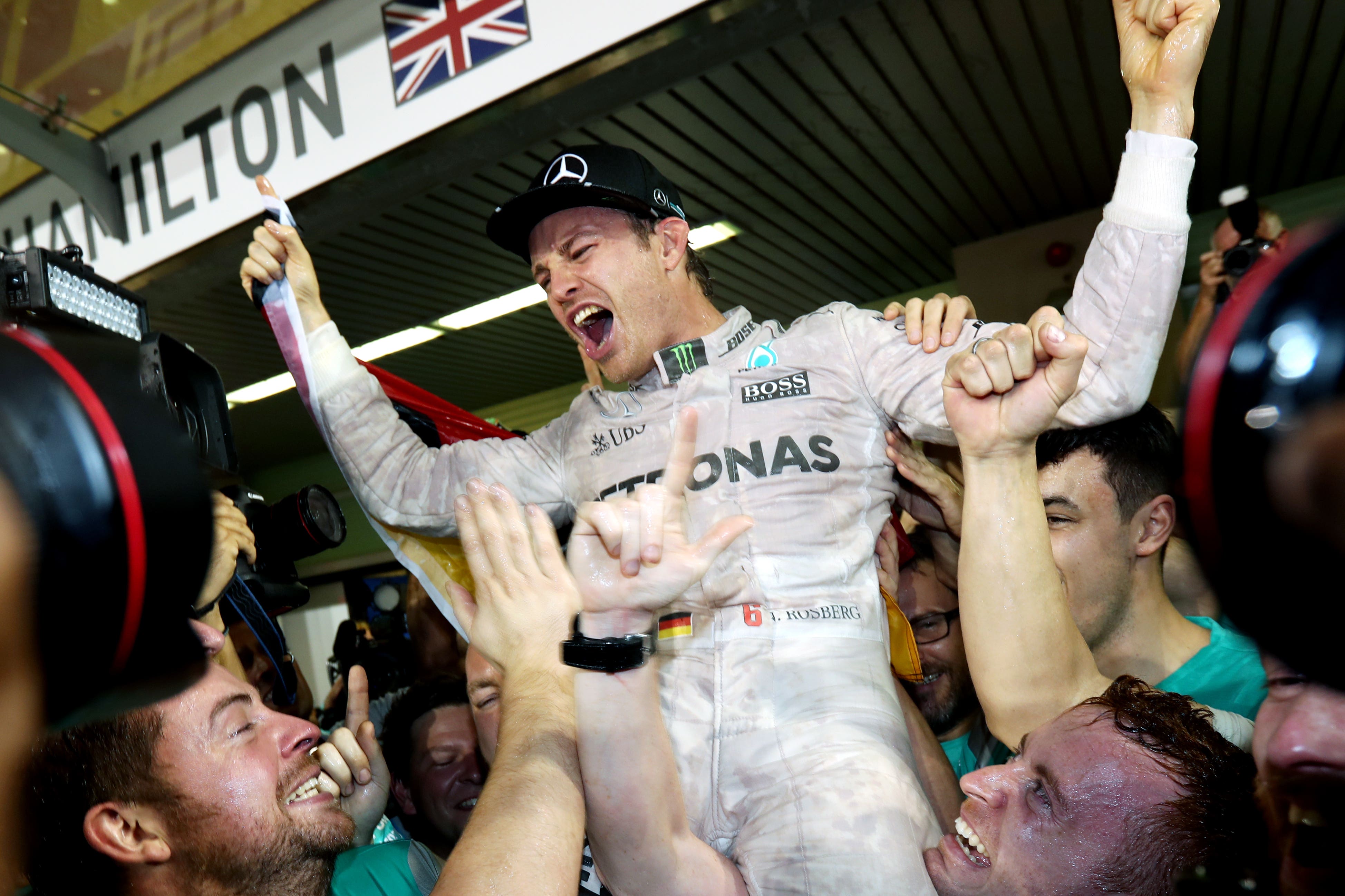 Nico Rosberg walked away from the sport having celebrated winning the Formula One title in Abu Dhabi