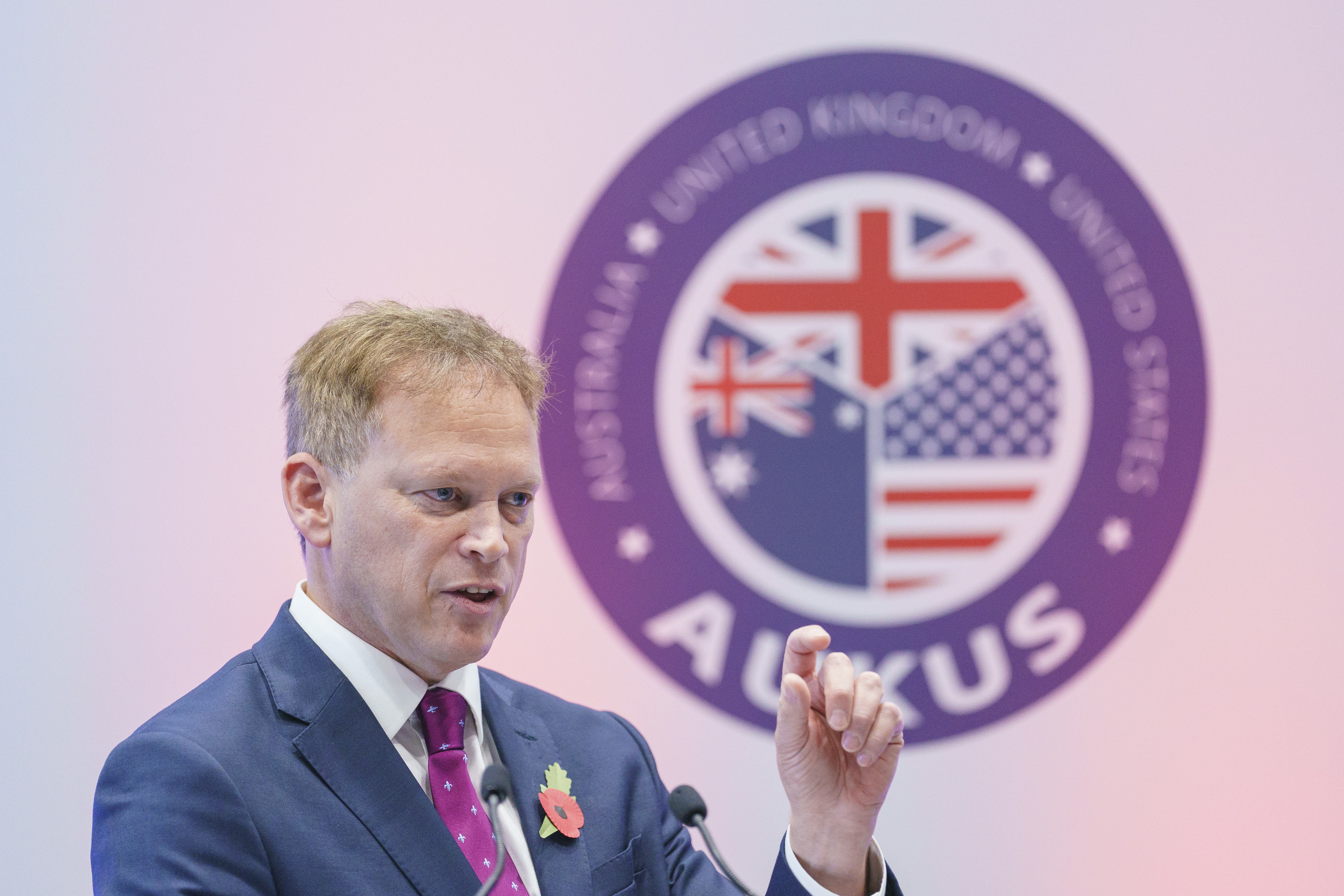 Defence Secretary Grant Shapps has hailed the ‘new phase’ in the Aukus partnership (Dominic Lipinski/PA)