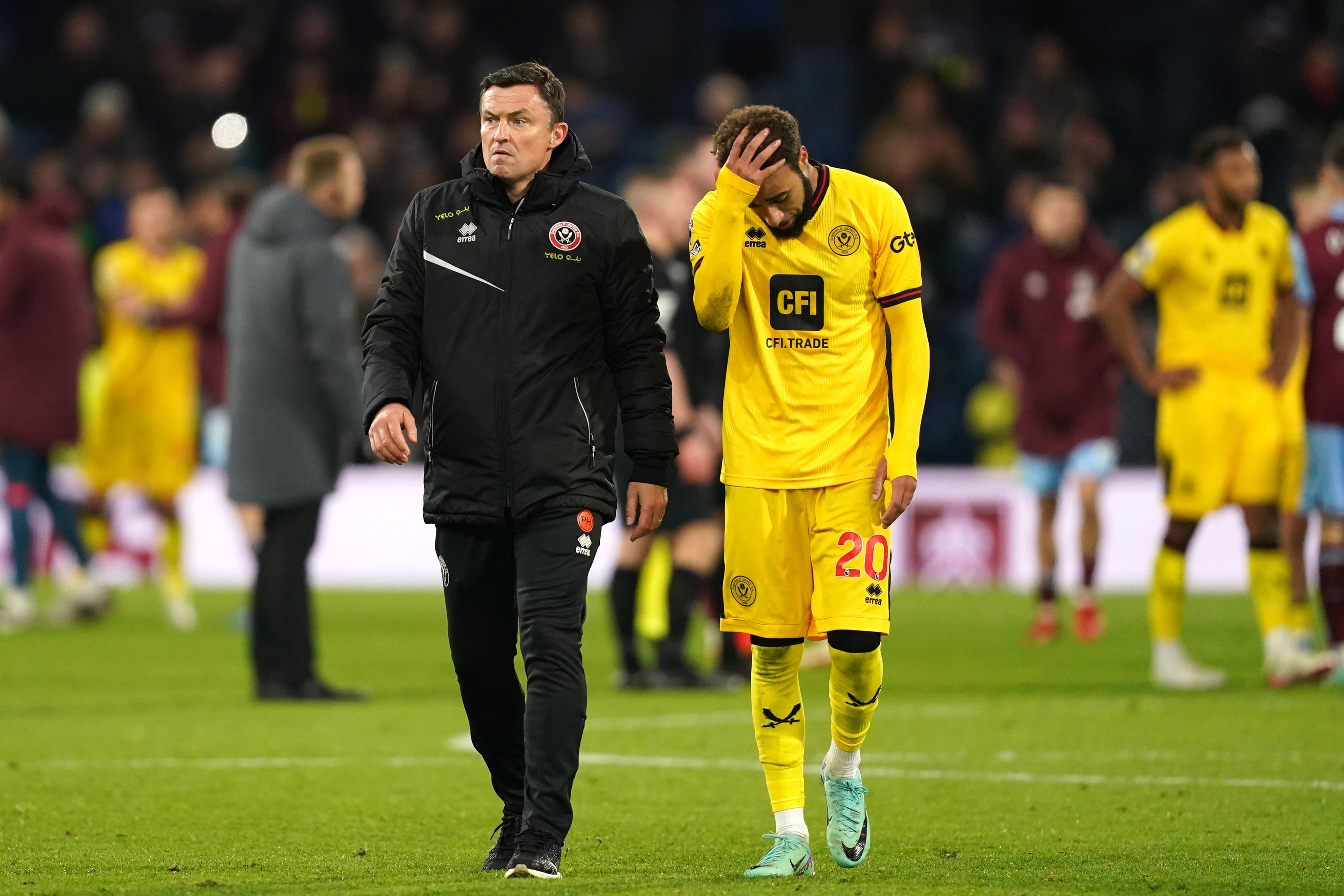 Sheffield United manager Paul Heckingbottom (left) says he can hold his head up (Martin Rickett/PA)