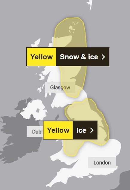 Met Office warning for 3/12