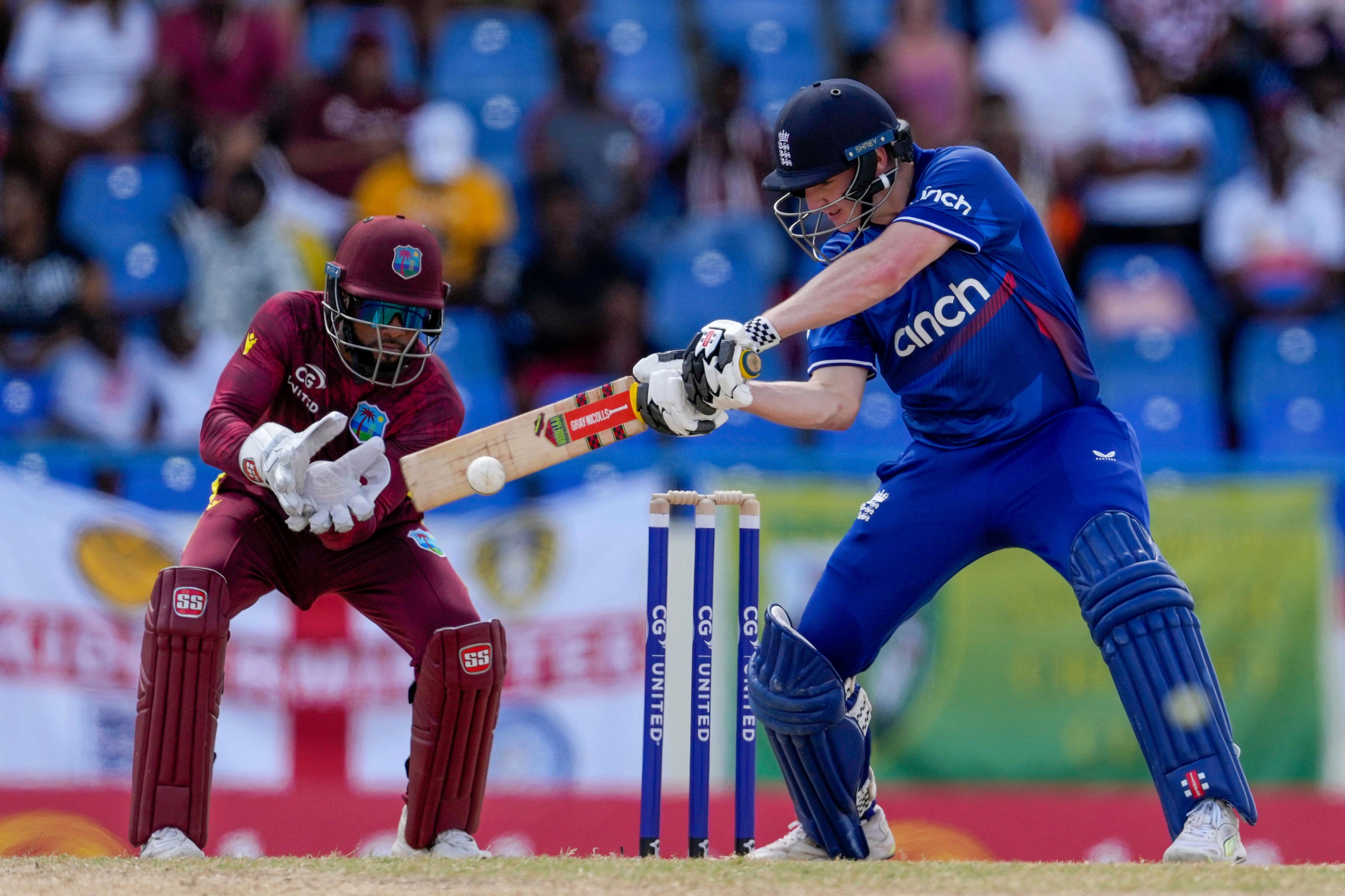 Harry Brook top-scored for England (Ricardo Mazalan/AP)