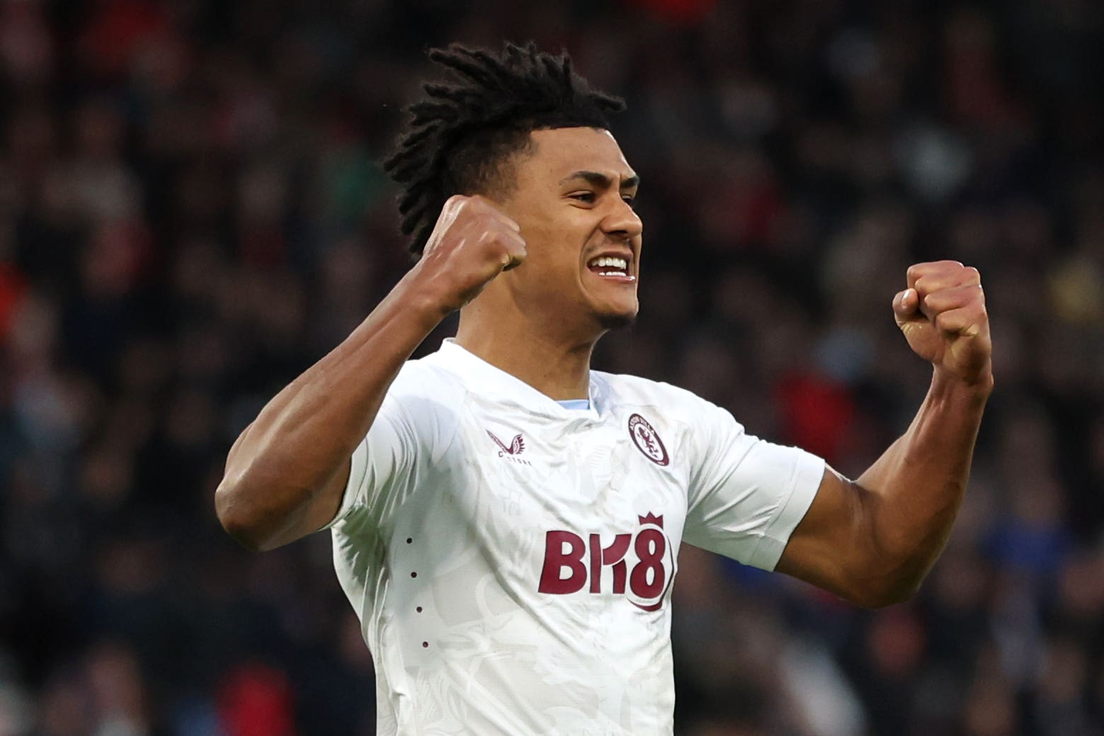 Ollie Watkins celebrates scoring a last-minute equaliser (Steven Paston/PA)