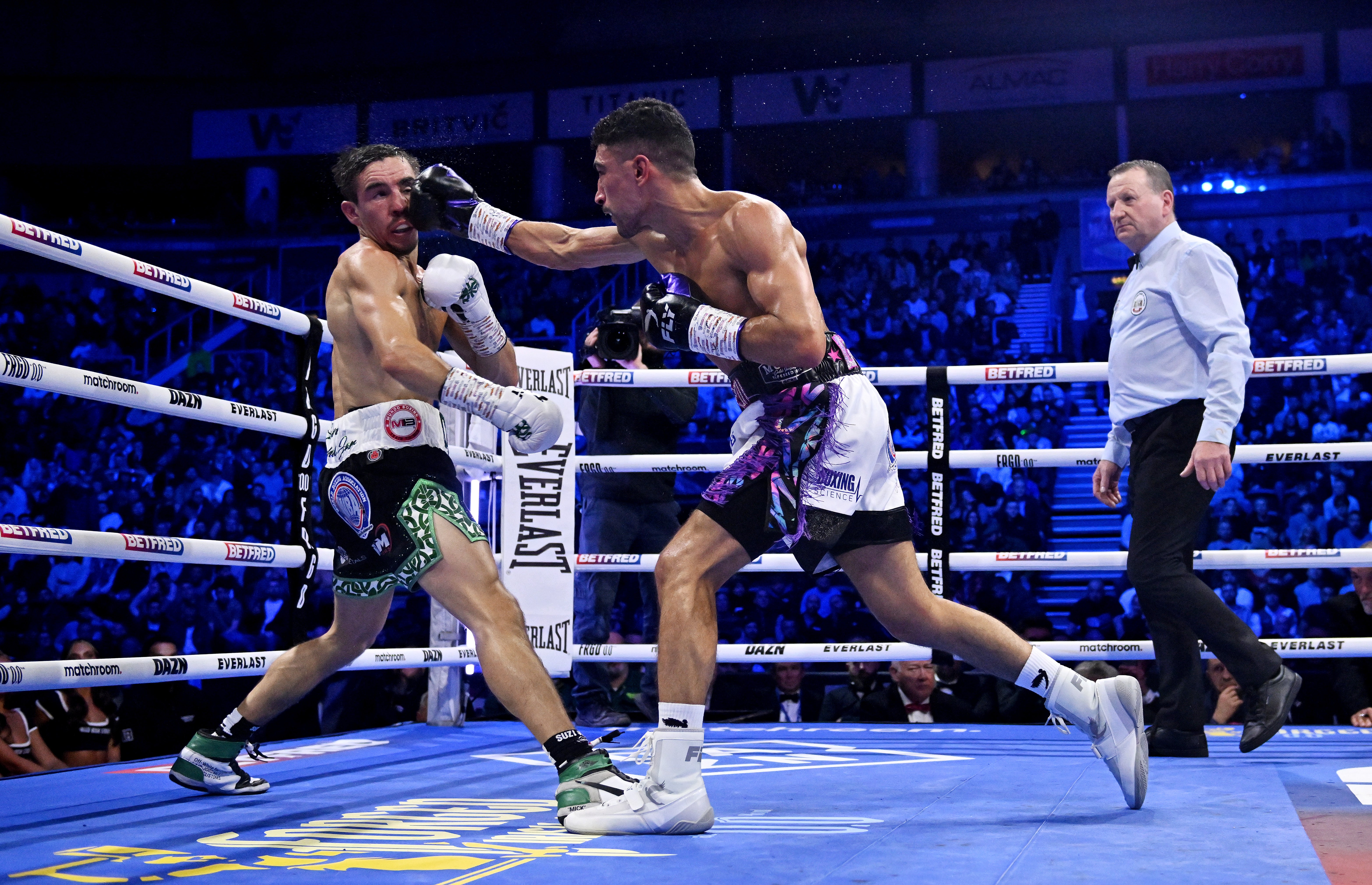 Gill, right, stopped Michael Conlan in the Northern Irishman’s hometown of Belfast