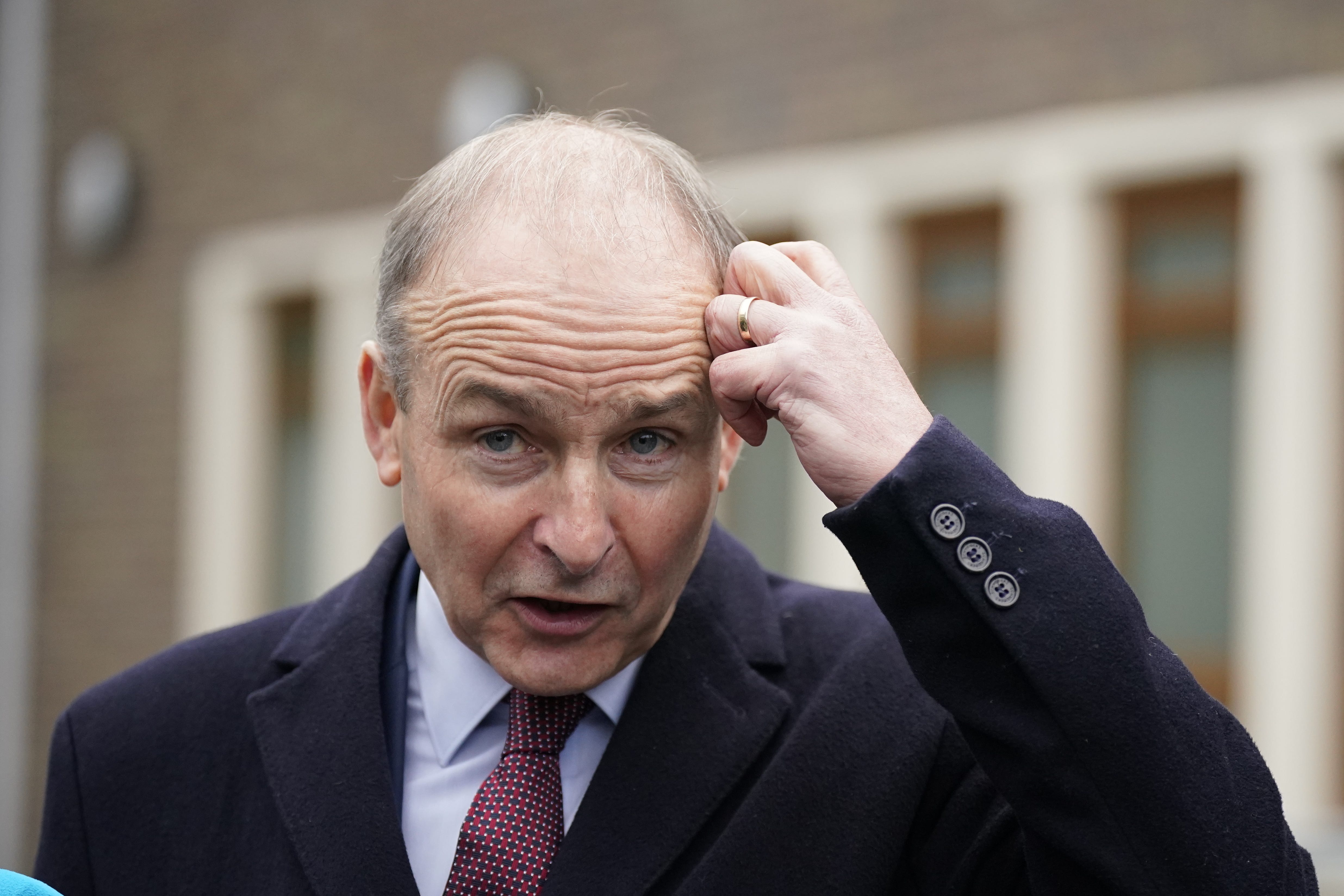 Tanaiste Micheal Martin speaking to the media in Dublin (Niall Carson/PA)