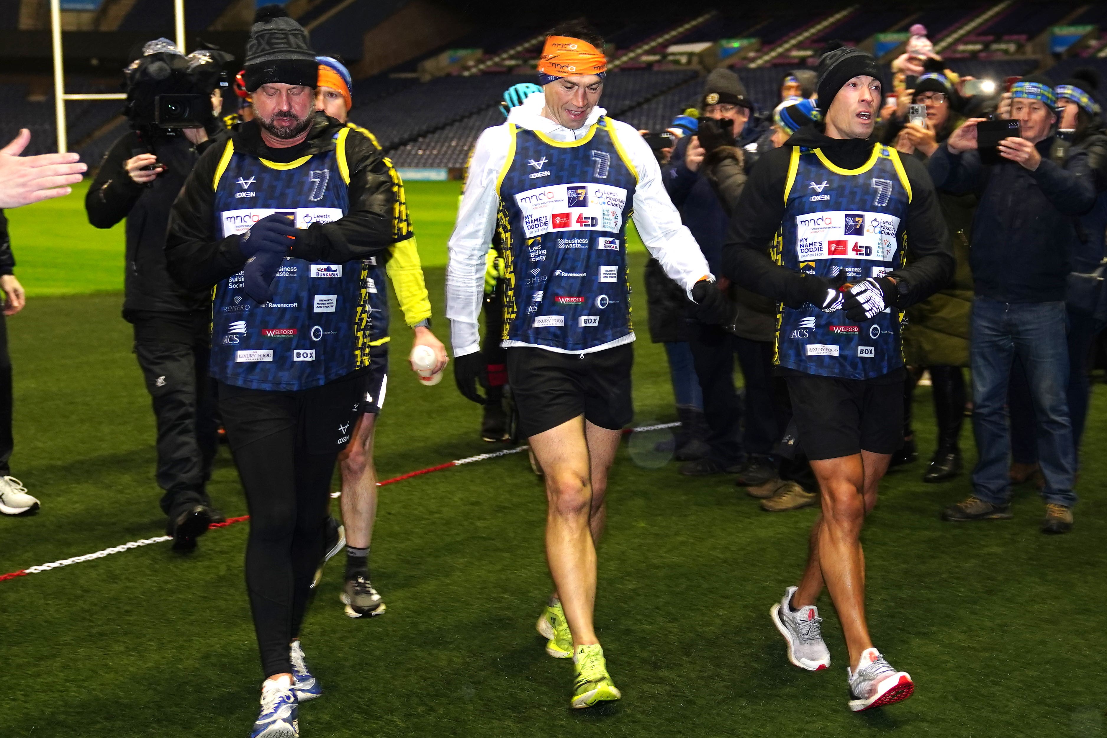 Kevin Sinfield arrived at Murrayfield on Monday (Jane Barlow/PA)