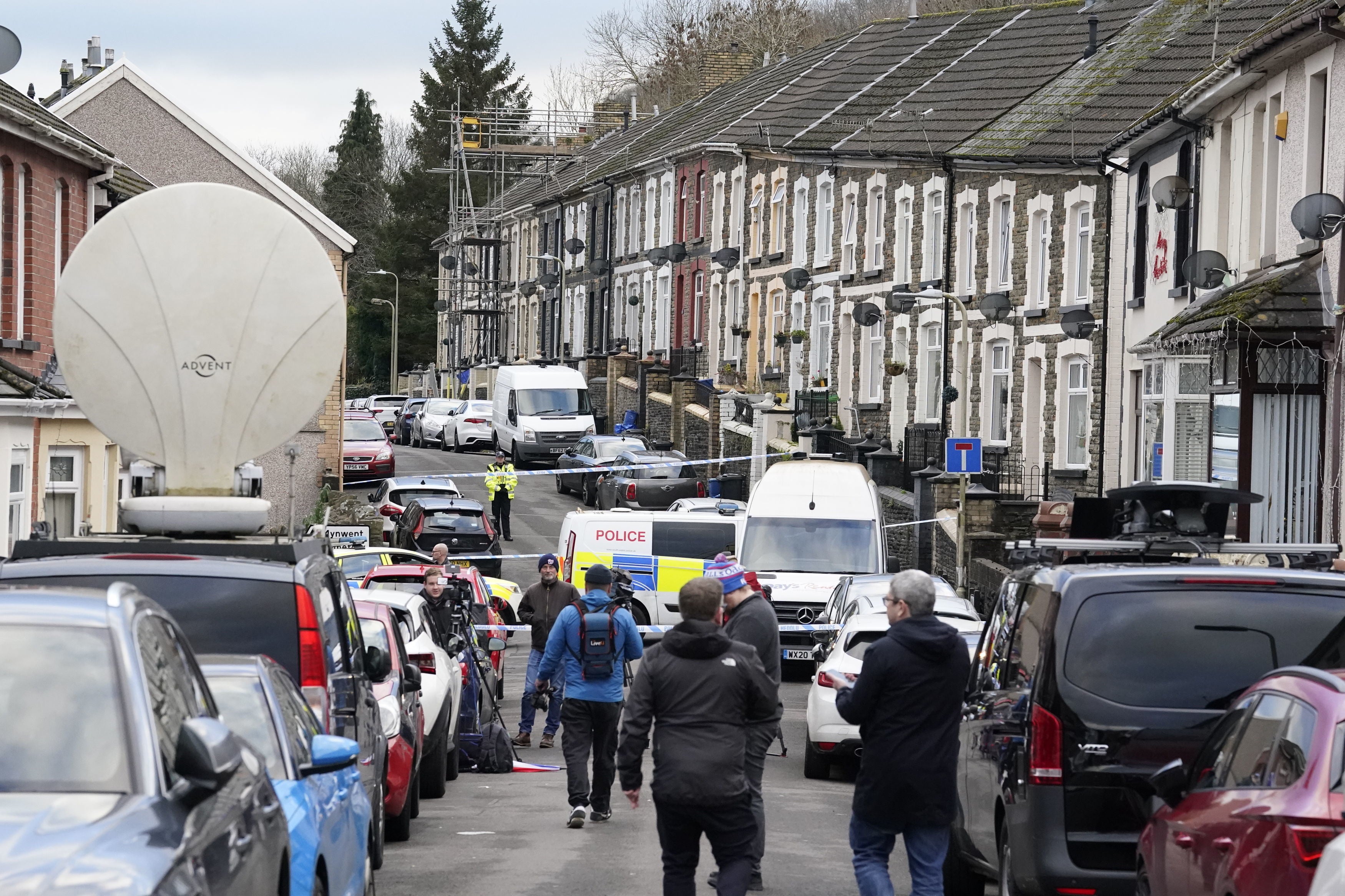 The scene on Moy Road in Aberfan