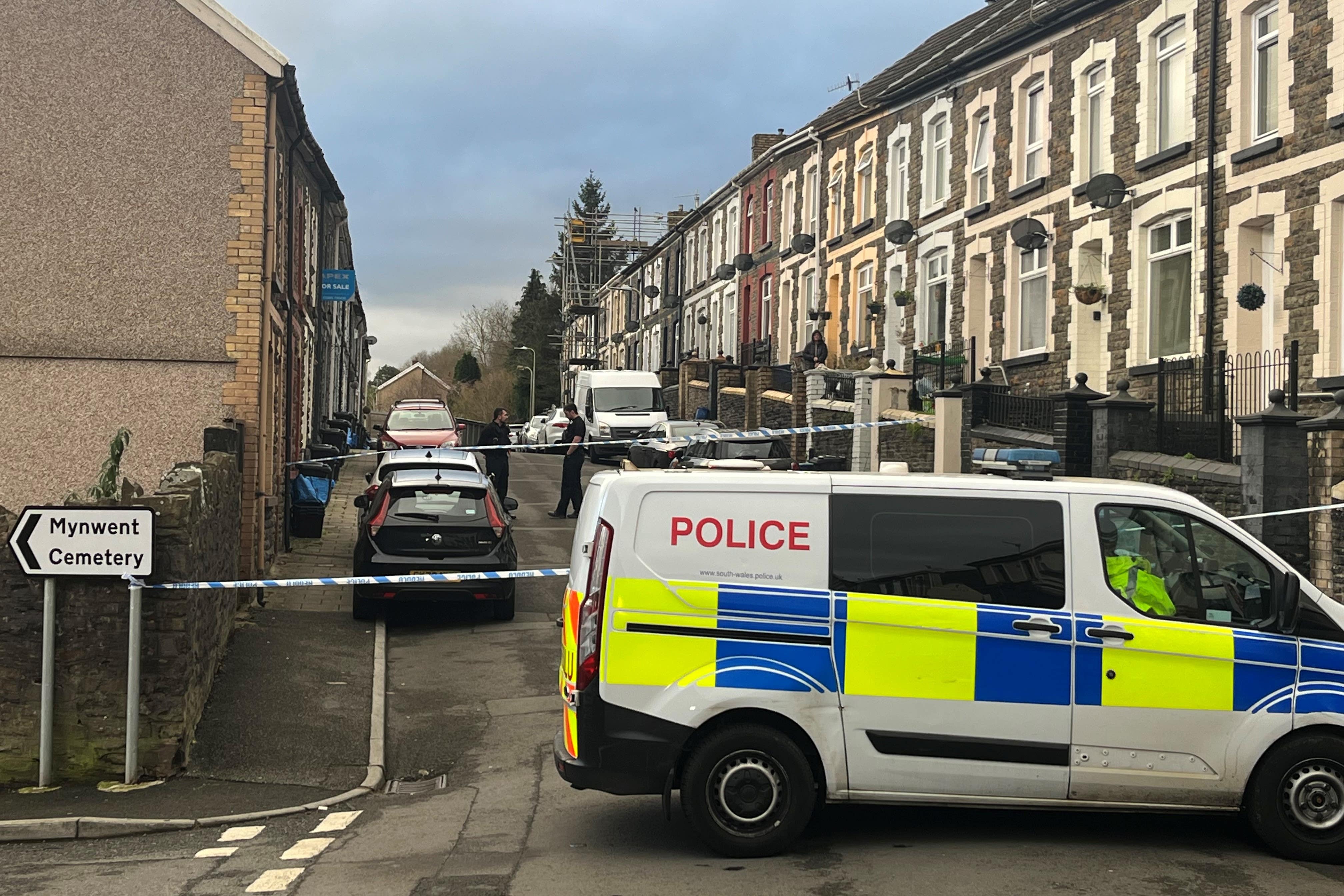 A police cordon remains in place (Rod Minchin/PA)