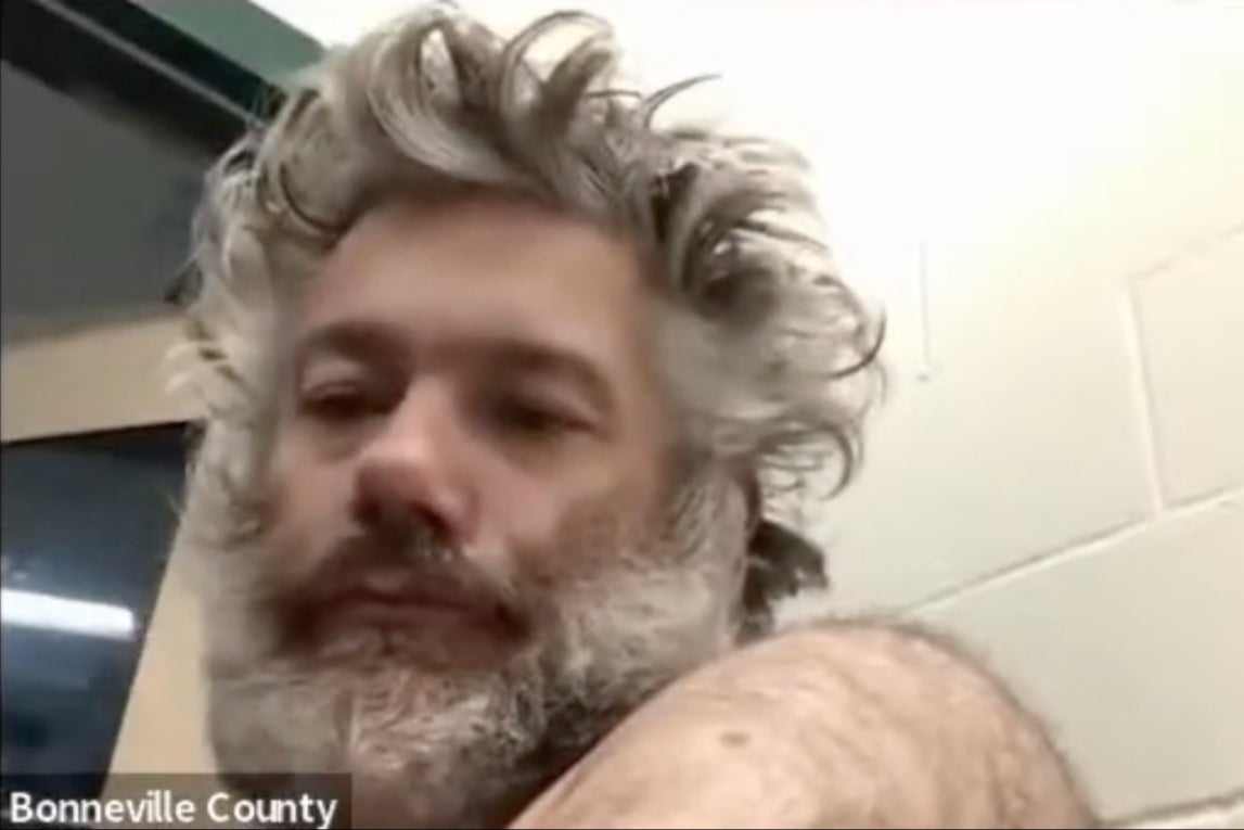 Jeremy Albert Best appears in court, shirtless, via video link