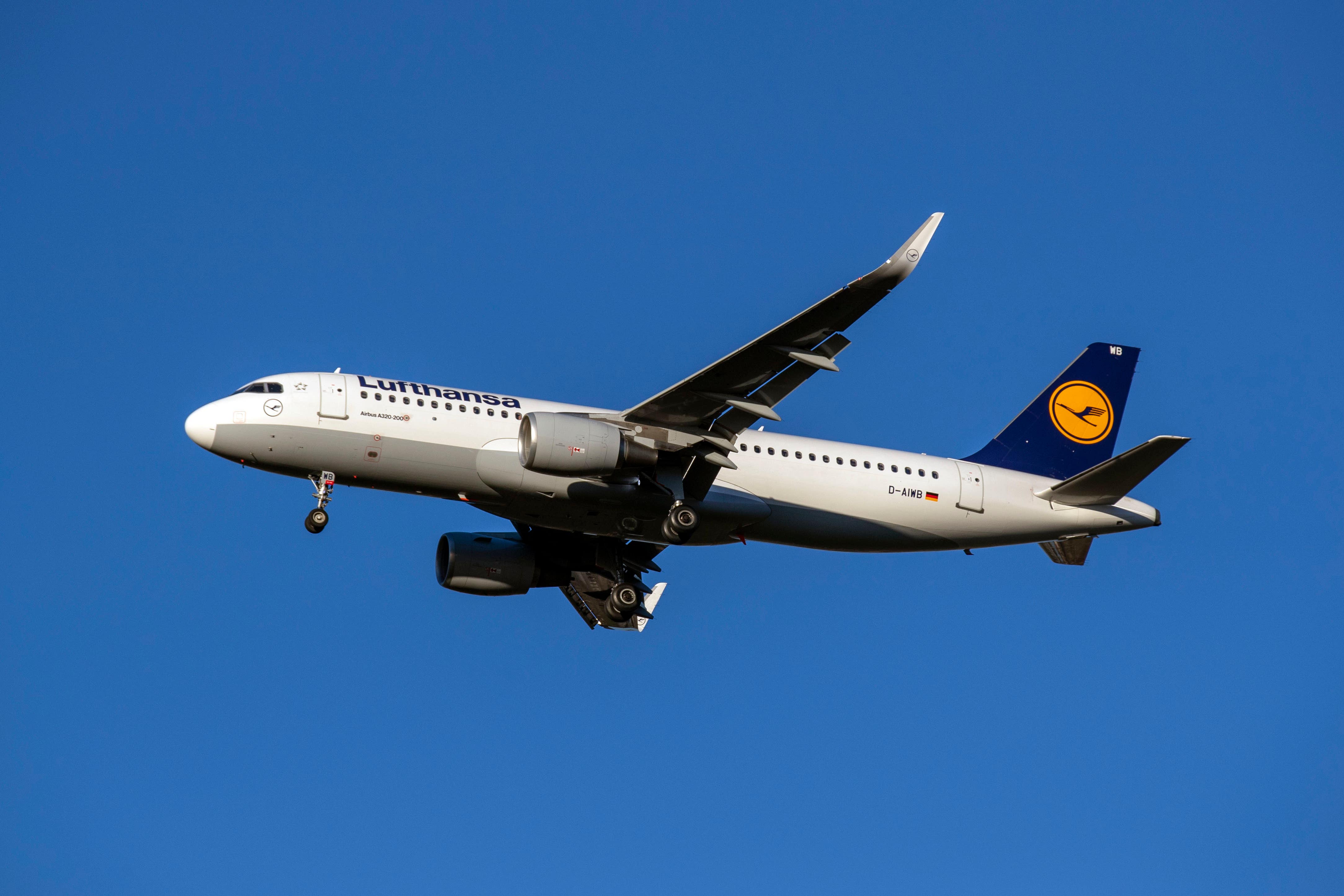 Lufthansa’s ad suggested the airline’s customers would ‘Fly more sustainably’ (Steve Parsons/PA)