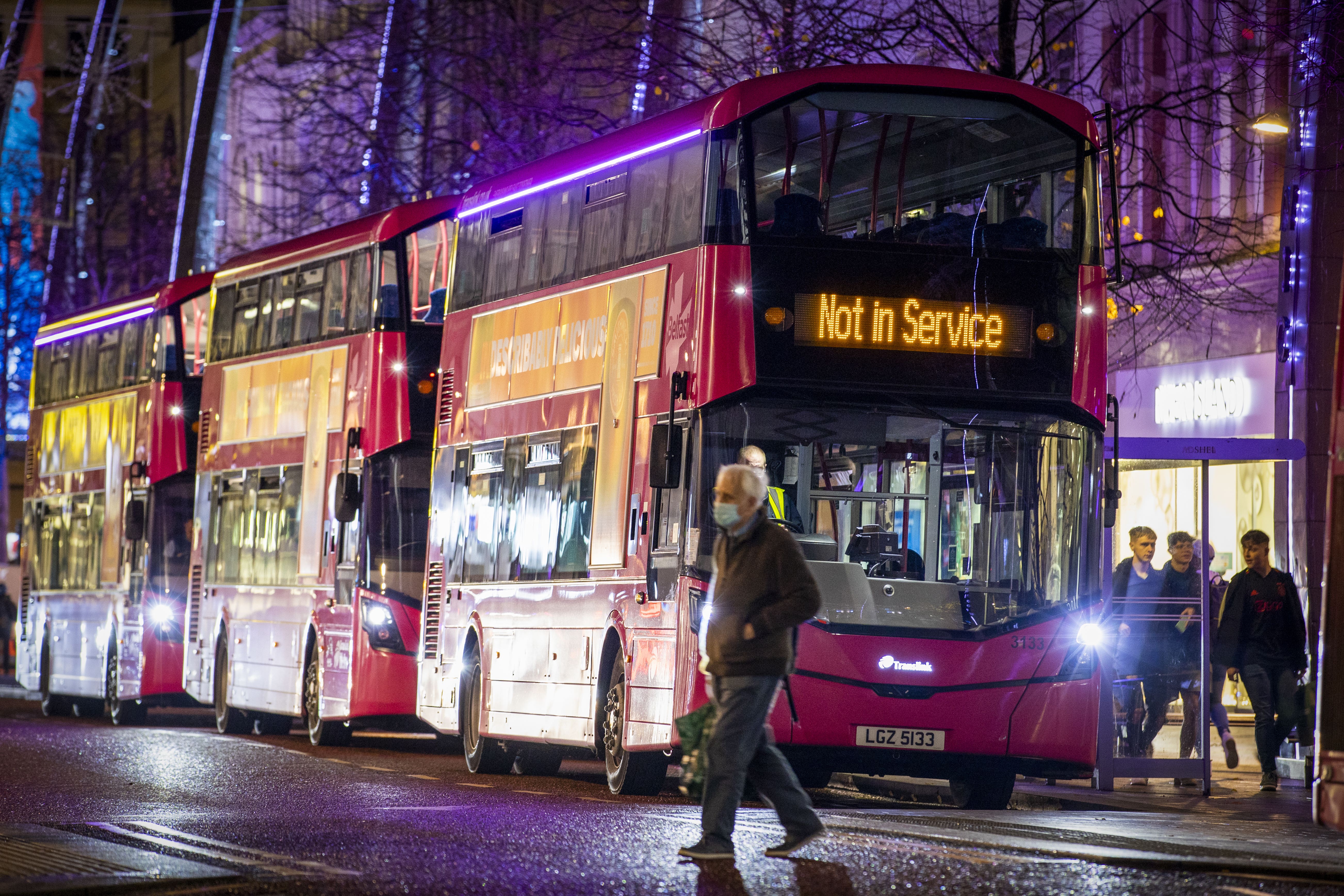 Three more days of strikes by public transport workers in Northern Ireland are set to take place in a row over pay (PA)