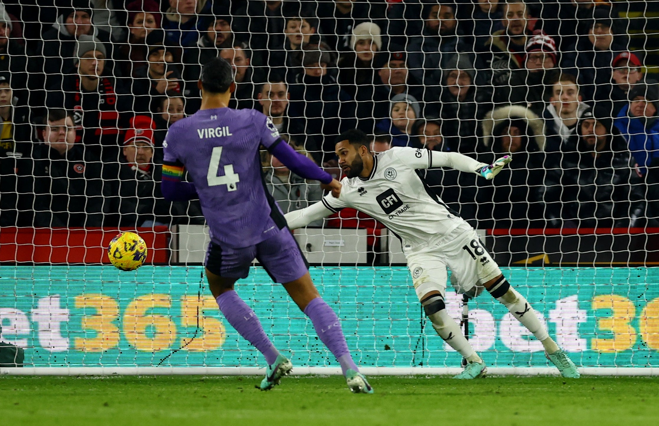 Virgil van Dijk calmly slotted Liverpool’s opener