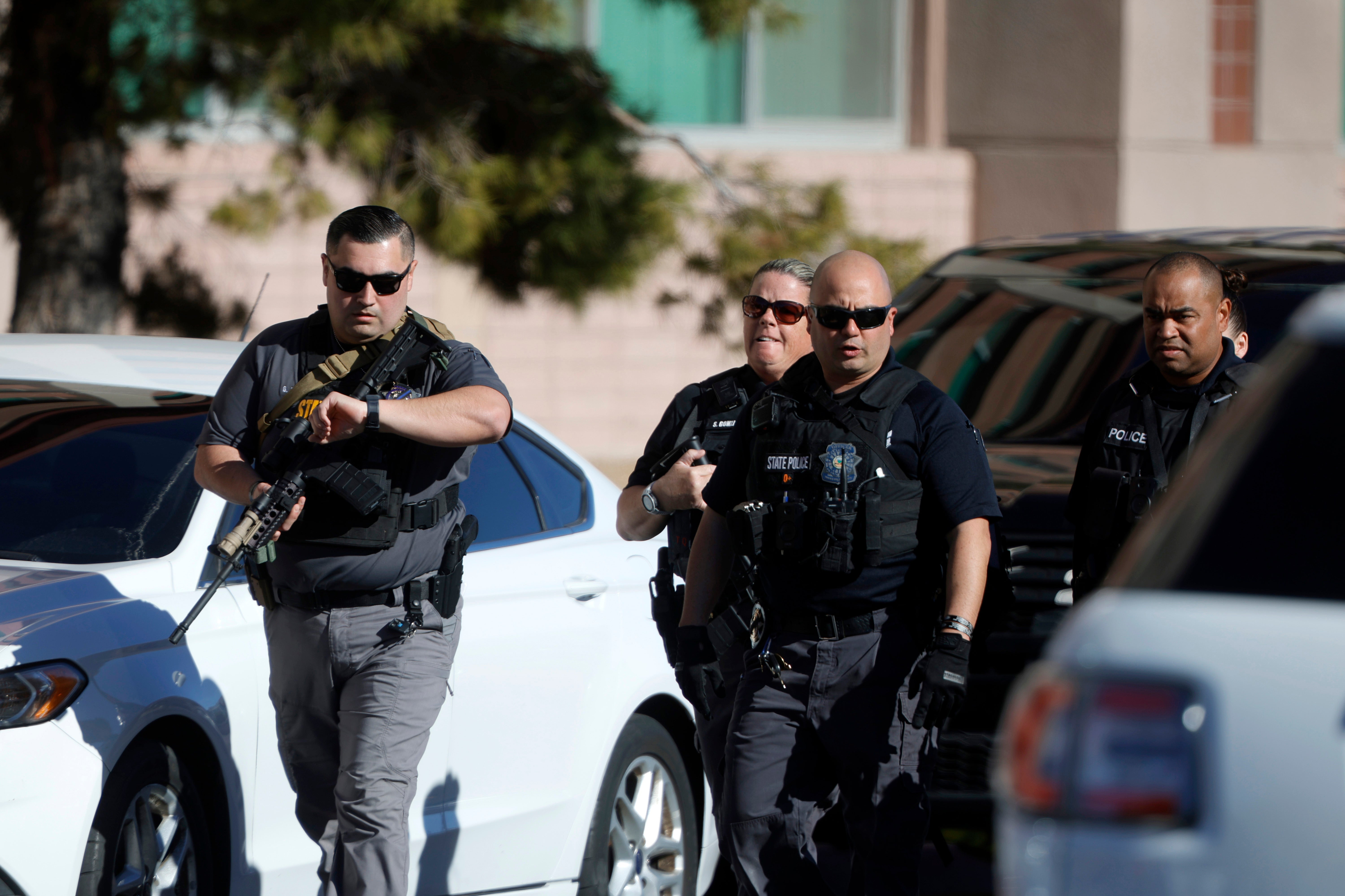 State police officers head to the University of Nevada