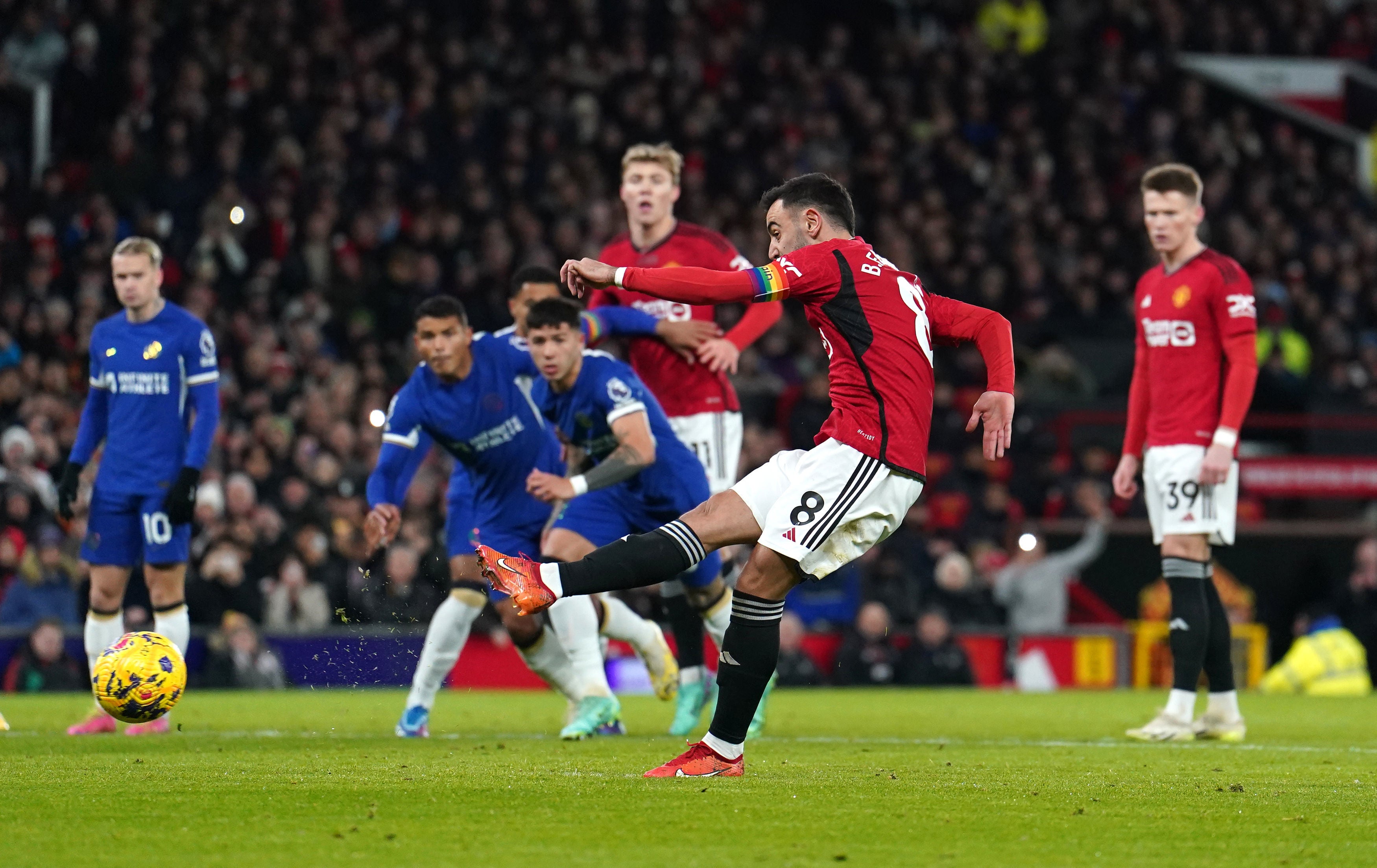 Bruno Fernandes was spared some blushes after missing a penalty