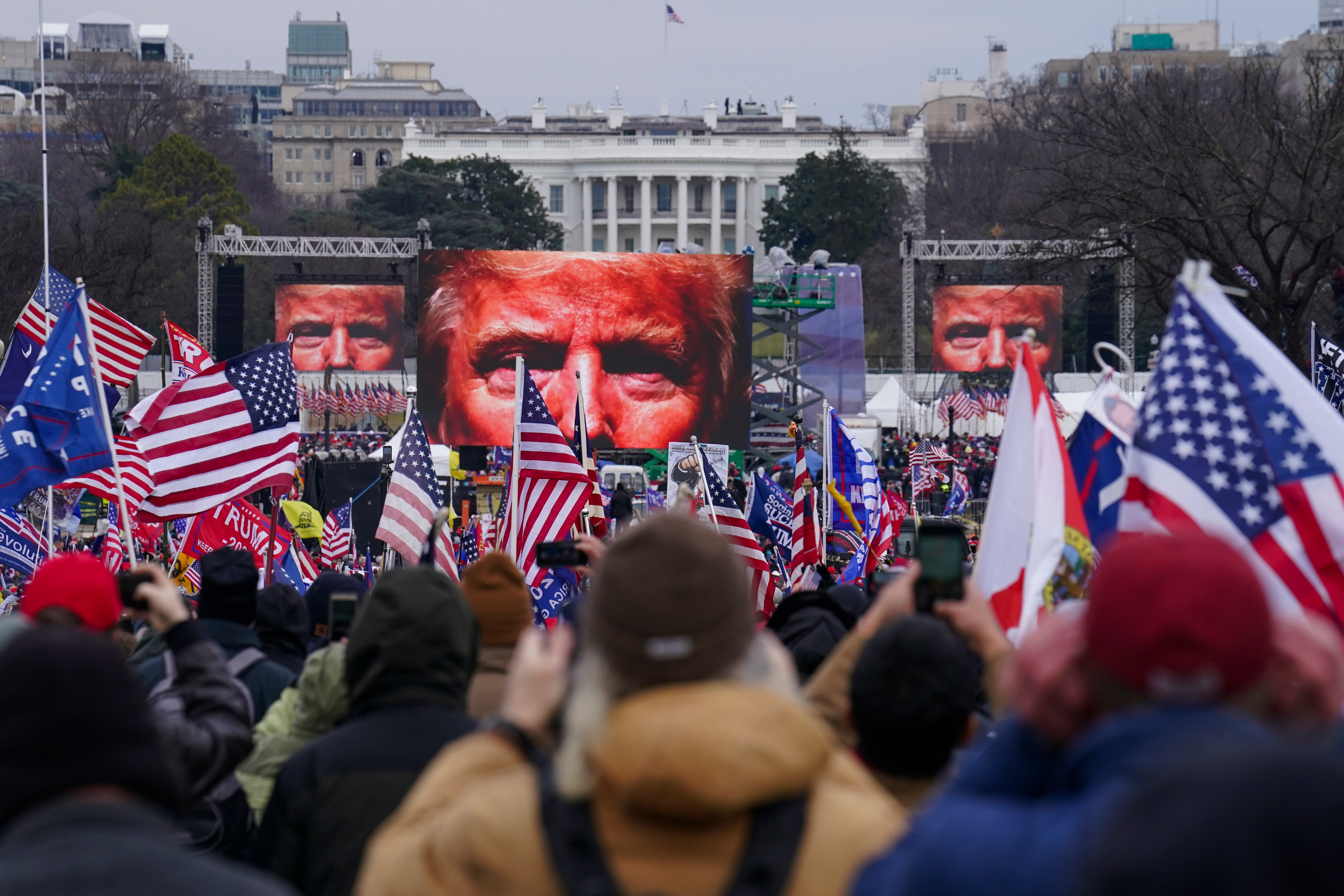 Trump supporters participate in a rally Jan. 6. A recent Supreme Court ruling means those prosecuted and jailed could be freed