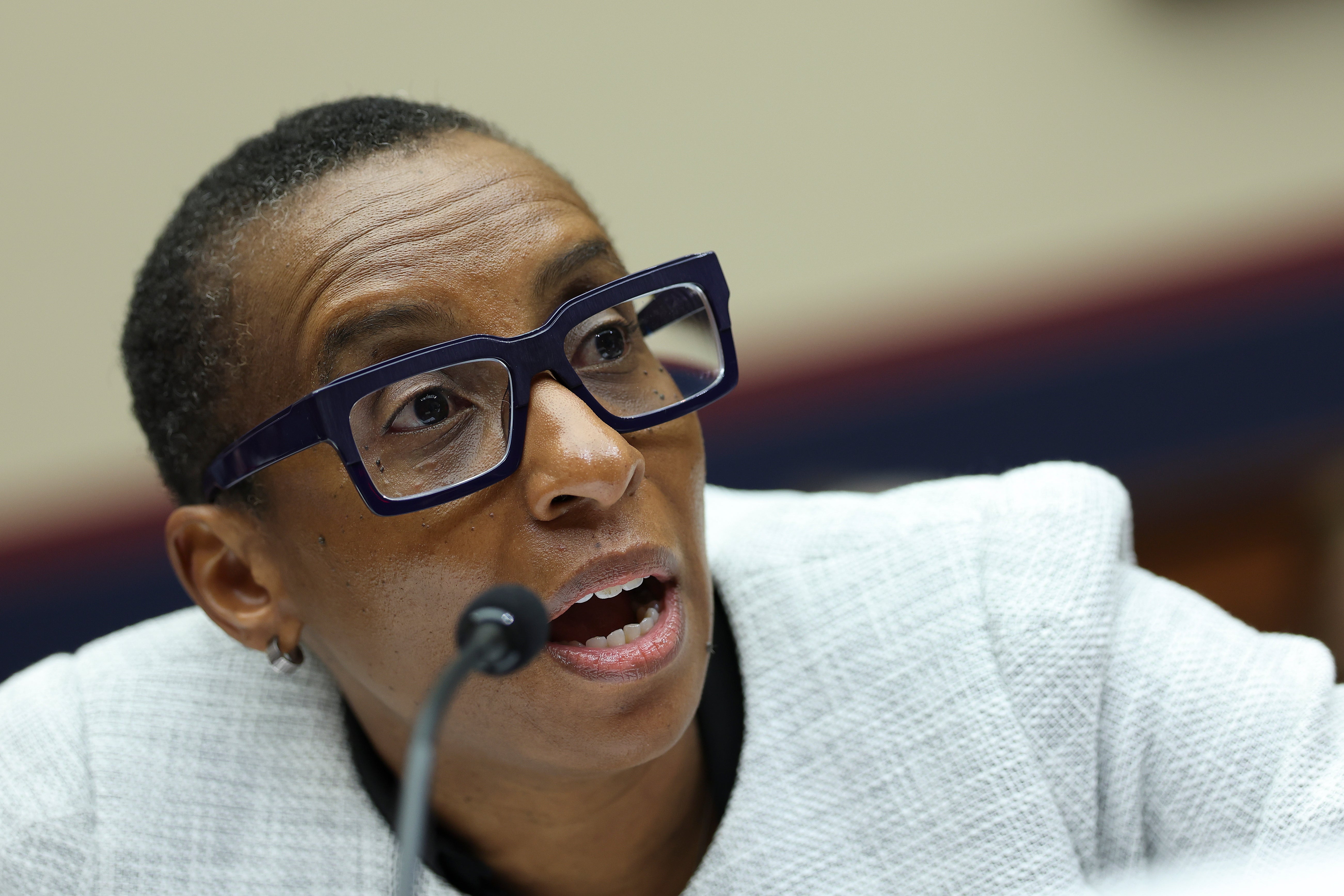 Dr Claudine Gay, President of Harvard University, testifies before the House Education and Workforce Committee at the Rayburn House Office Building