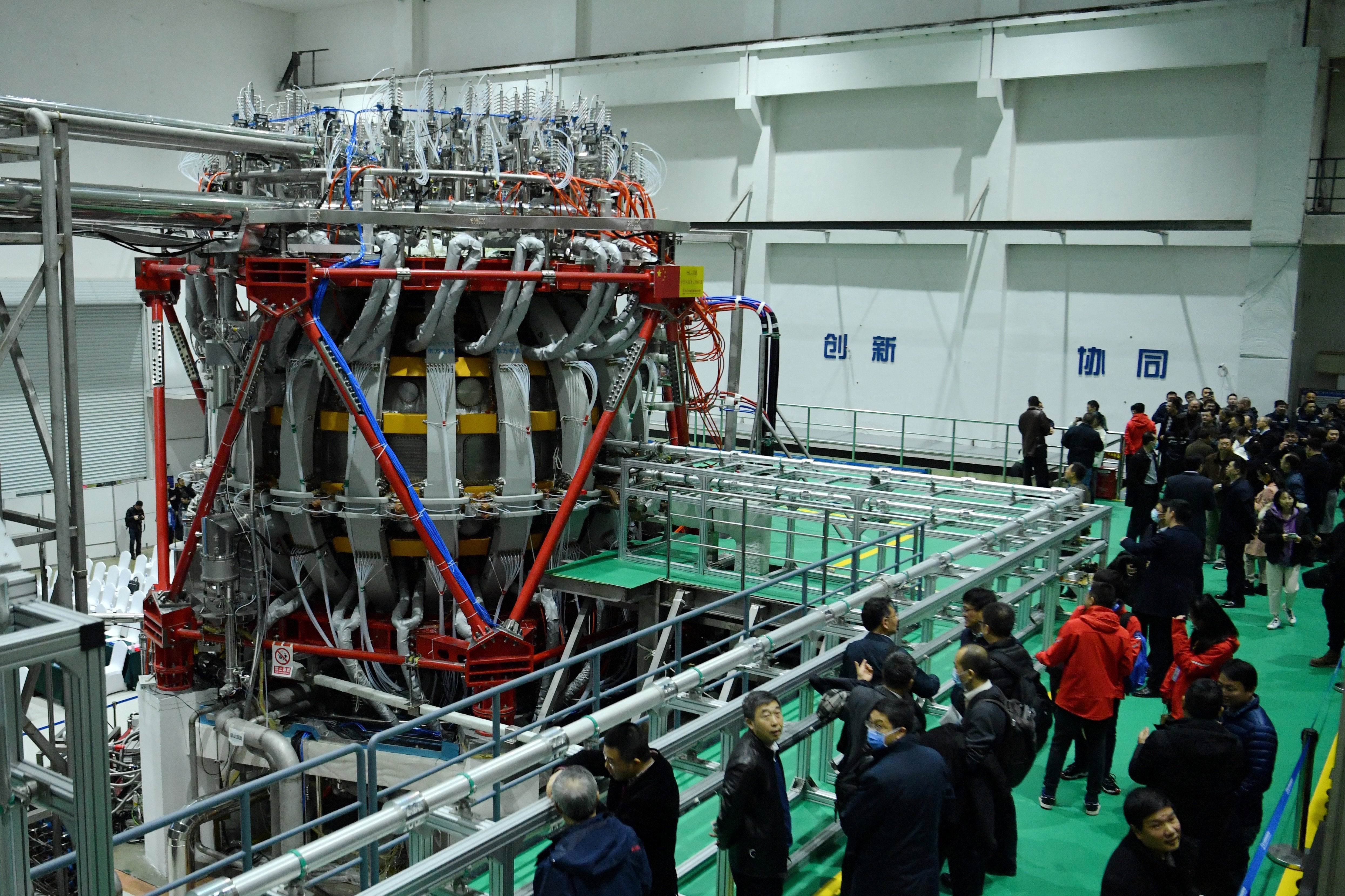 Chinas HL-2M nuclear fusion device, known as the new generation of ‘artificial sun’, is displayed at a research laboratory in Chengdu, in eastern China’s Sichuan province on 4 December, 2020