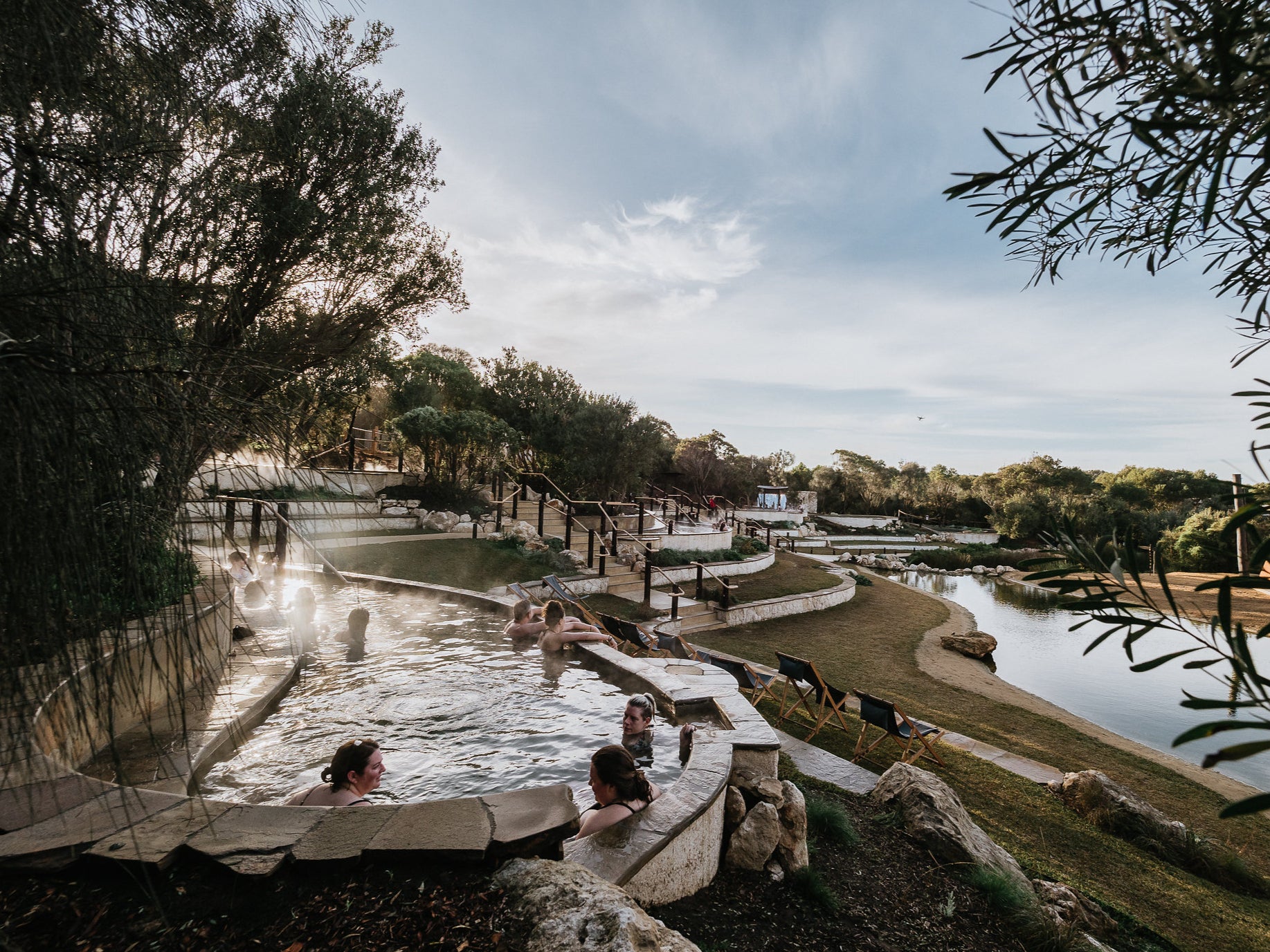 Peninsula Hot Springs boasts hilltop hot tubs, saunas and refloxology pools, all nestled between greenery