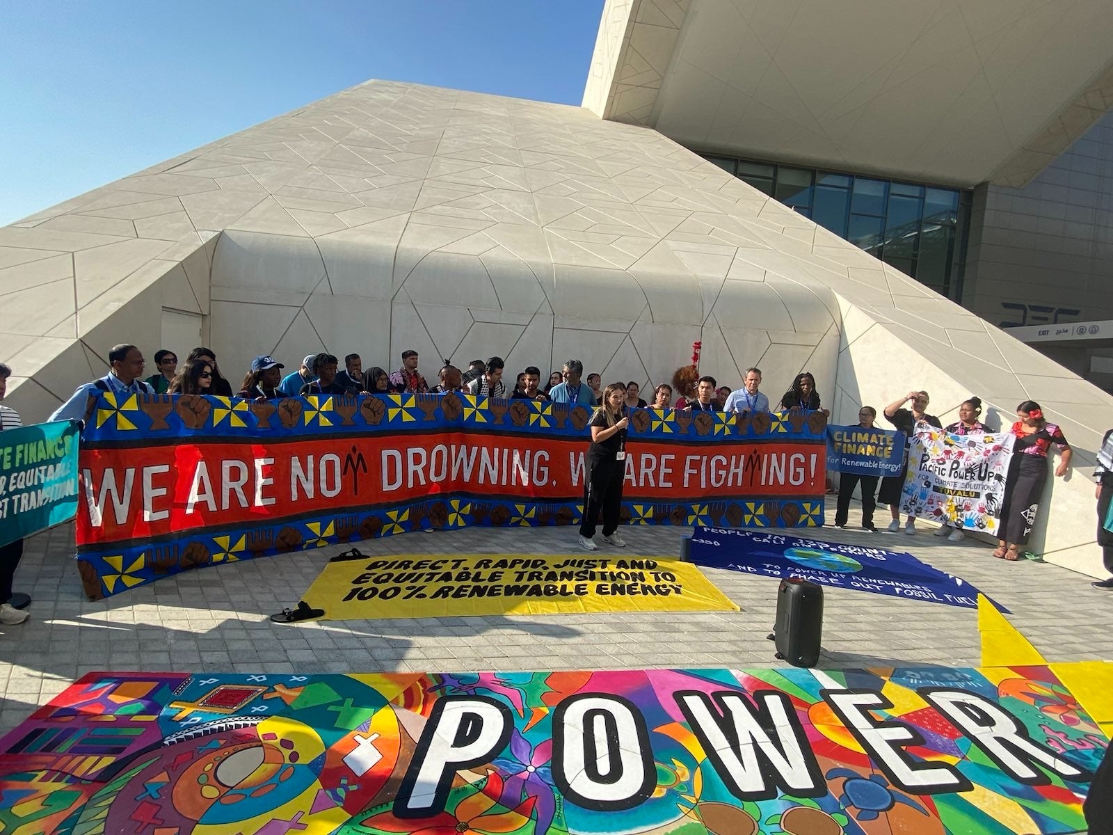 Climate campaigners say many fossil fuel executives and ‘corporations responsible for pollution’ are present at Cop28