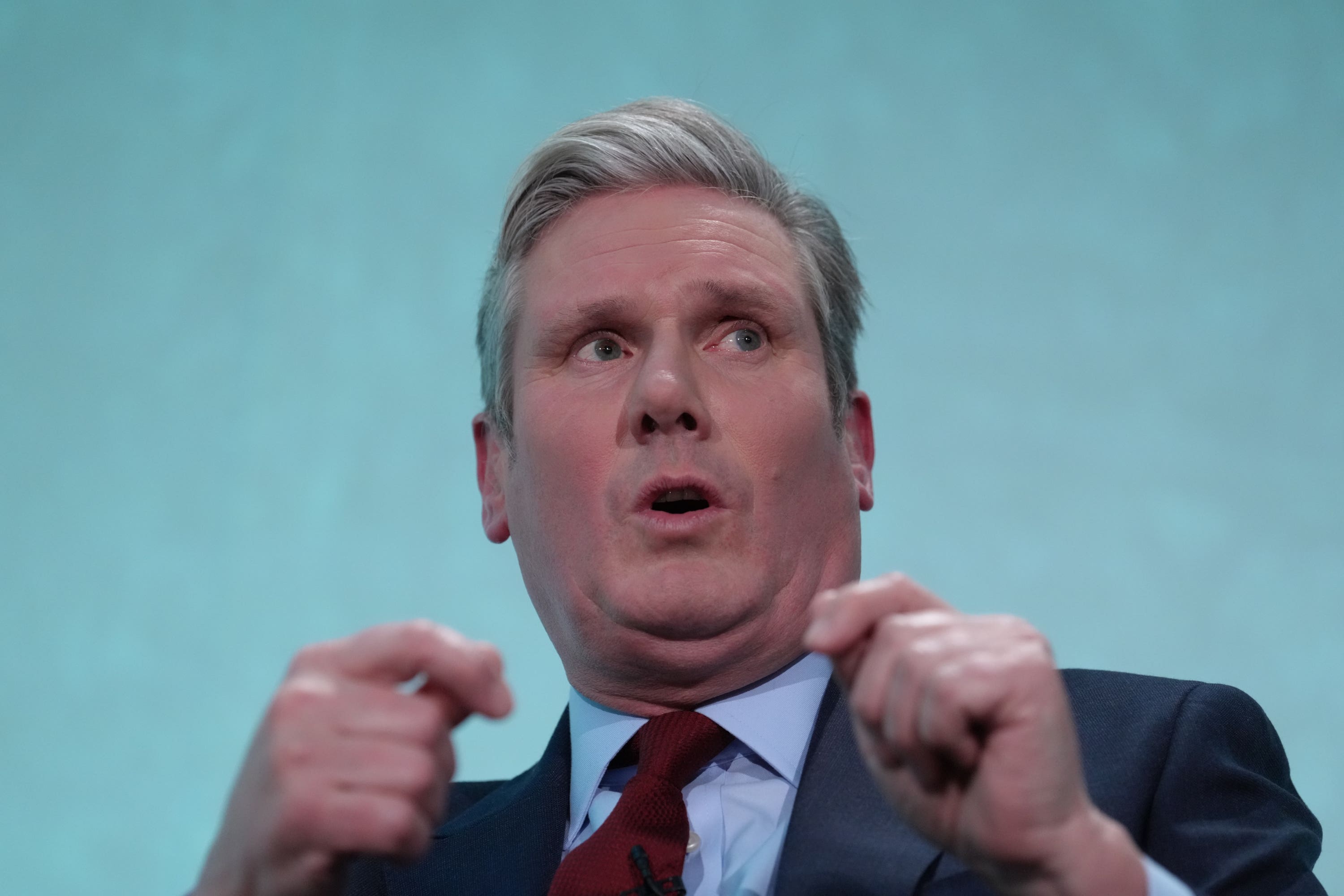 Sir Keir Starmer was confronted by pro-Palestine protesters as he arrived in Glasgow (Maja Smiejkowska/PA)