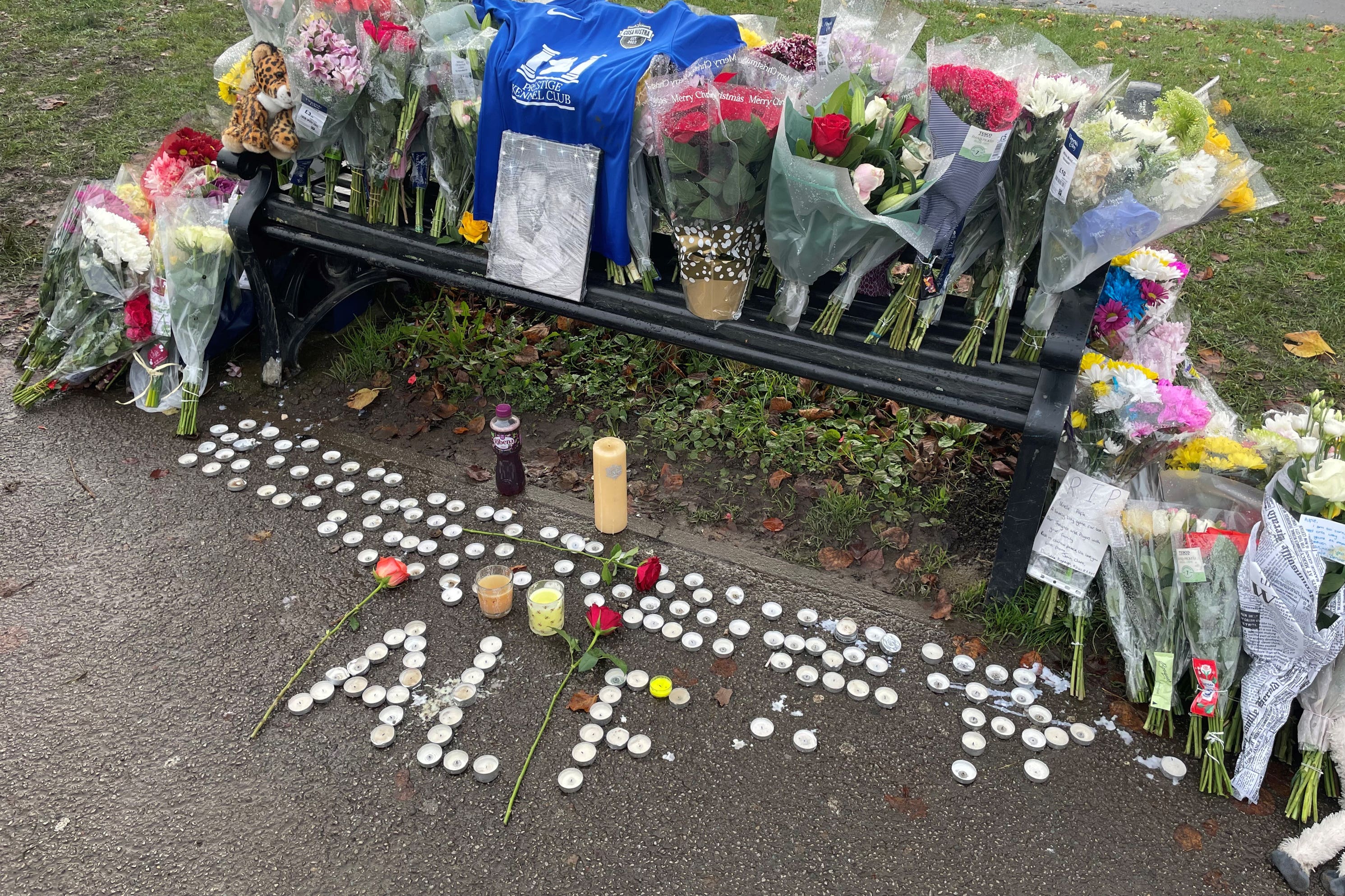 Tributes were left for Alfie Lewis at the scene in Horsforth (Dave Higgens/PA)