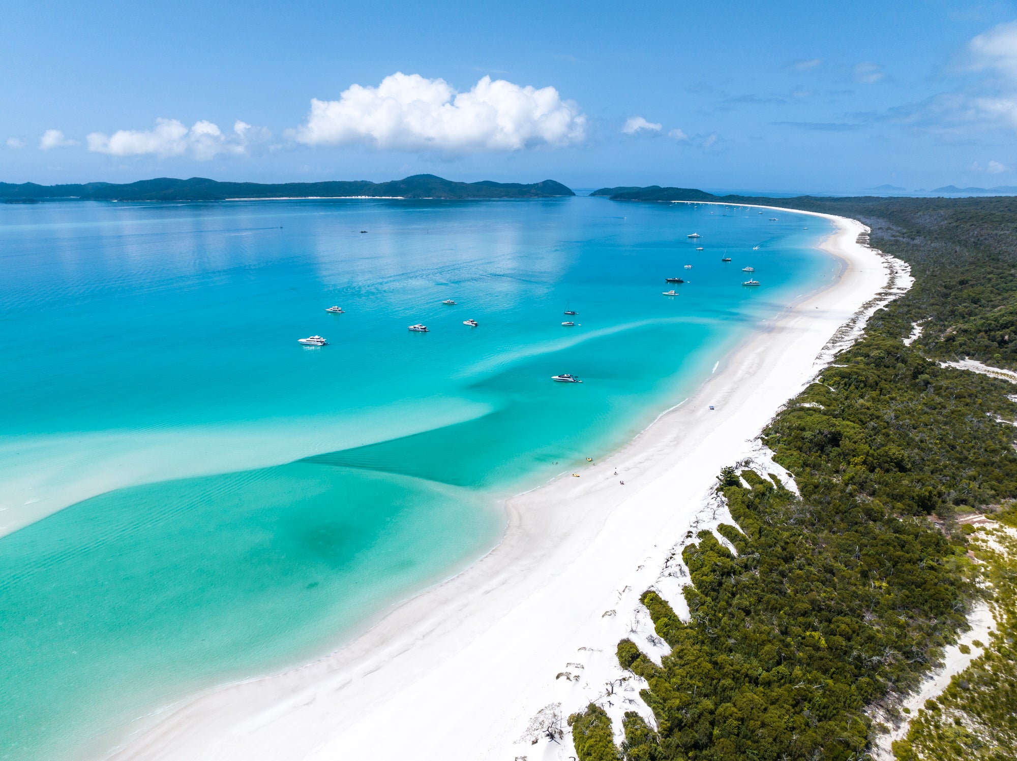 One of the world’s best, Whitehaven’s silica shore is lapped by the teal Coral Sea