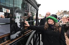 Johnny Depp and Nick Cave join thousands to celebrate life of Pogues frontman Shane MacGowan