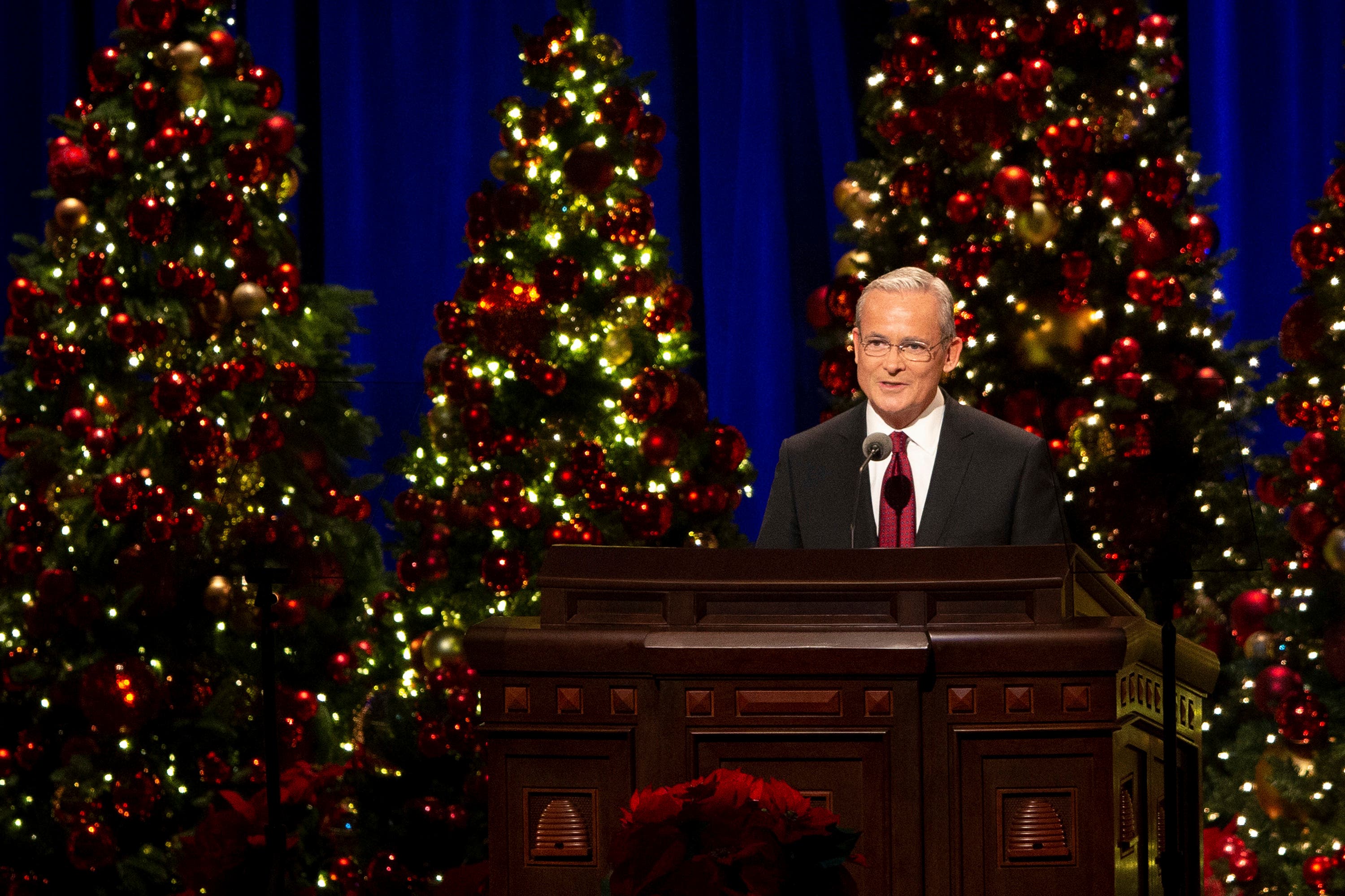 Patrick Kearon is the newest member of the faith’s top governing body (Scott G Winterton/The Deseret News via AP)