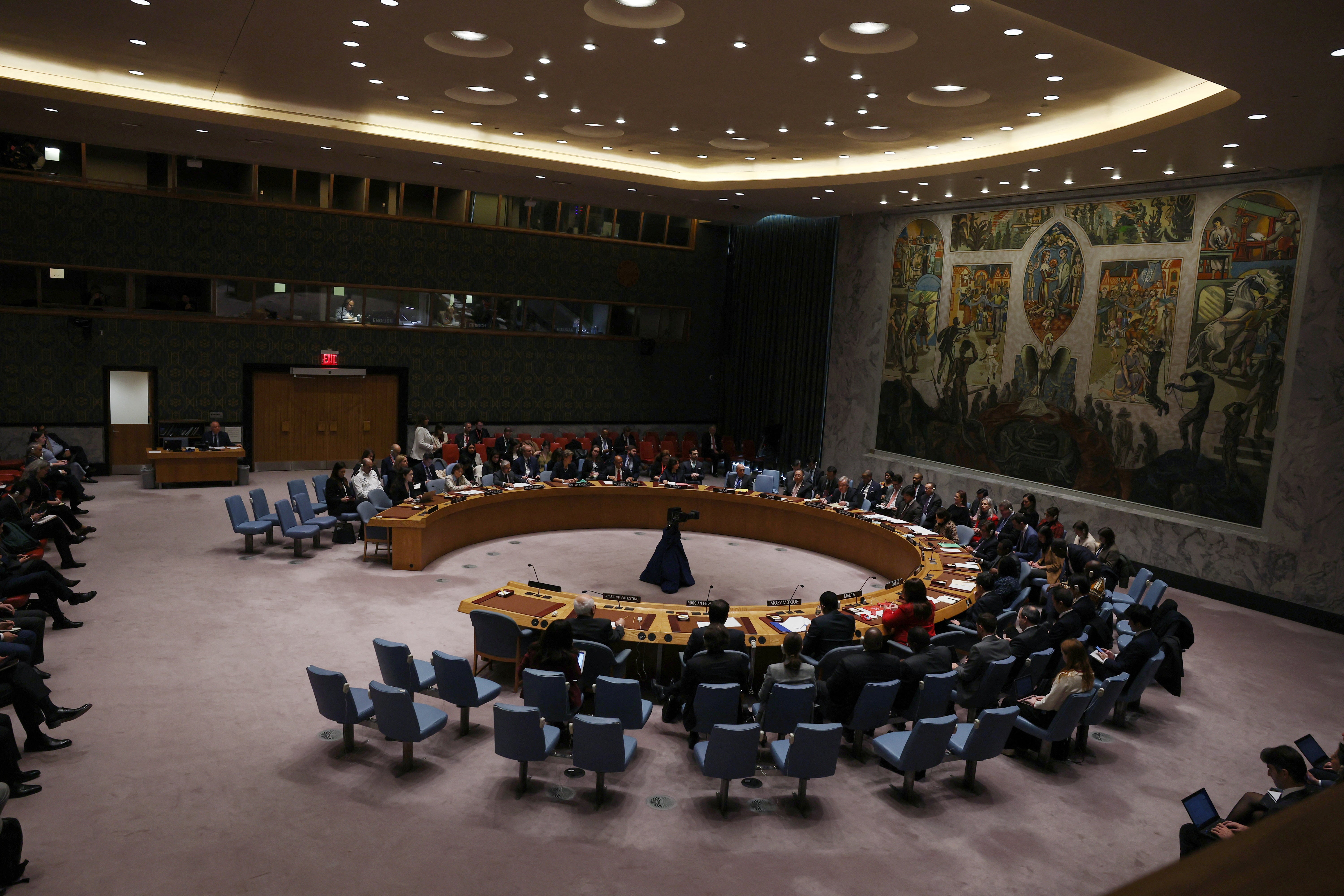 United Nations Secretary-General Antonio Guterres attends United Nations Security Council meeting