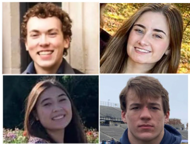 Justin Shilling, 17, Madisyn Baldwin, 17, Hana St Juliana, 14, and Tate Myre, 16