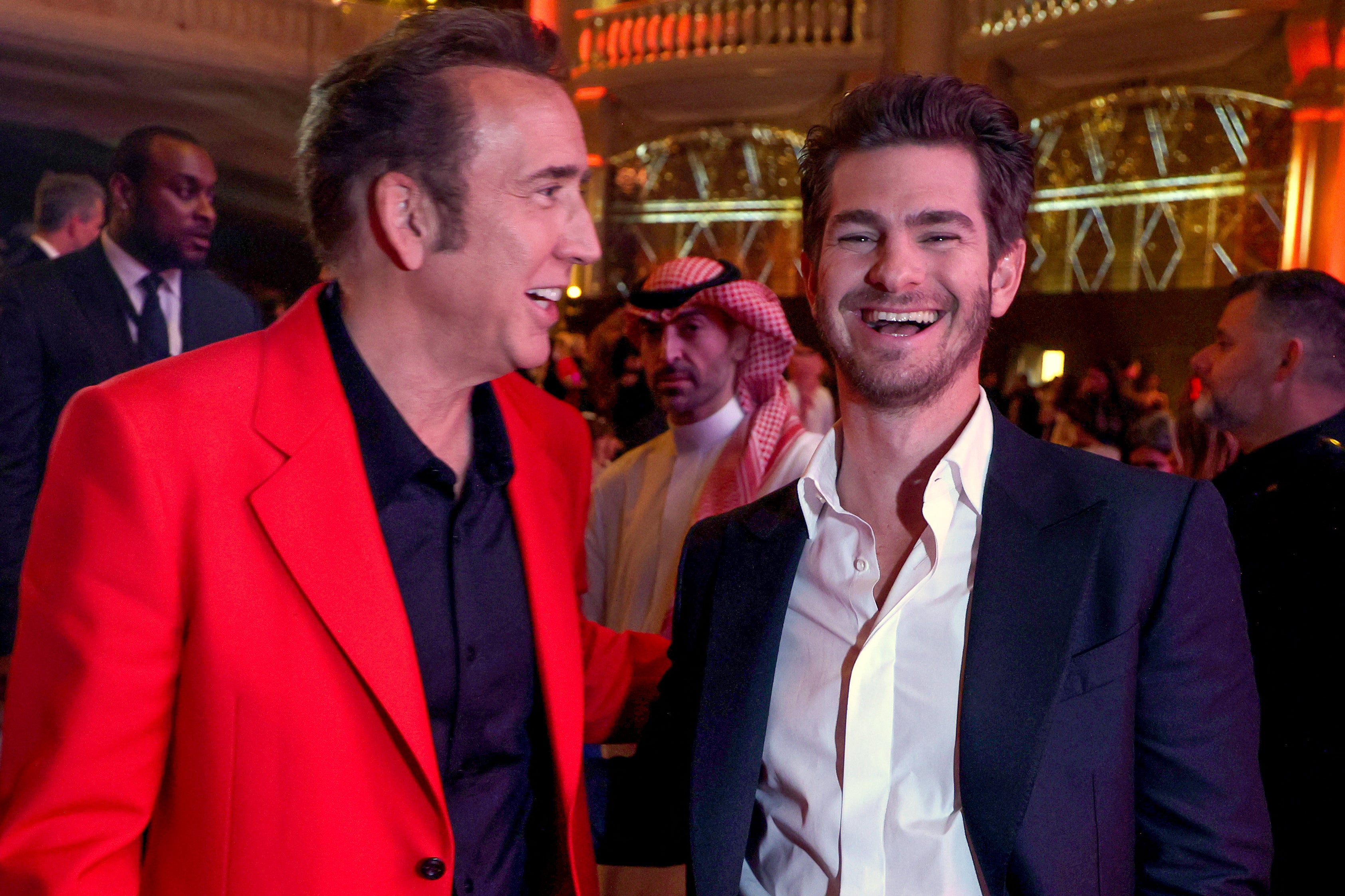 Nicolas Cage and Andrew Garfield at the closing ceremony of RSFF