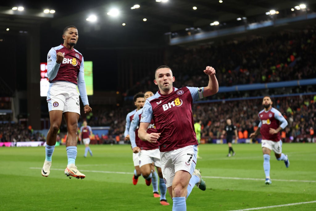 McGinn scores the opening and winning goal for Villa on a dramatic night at home