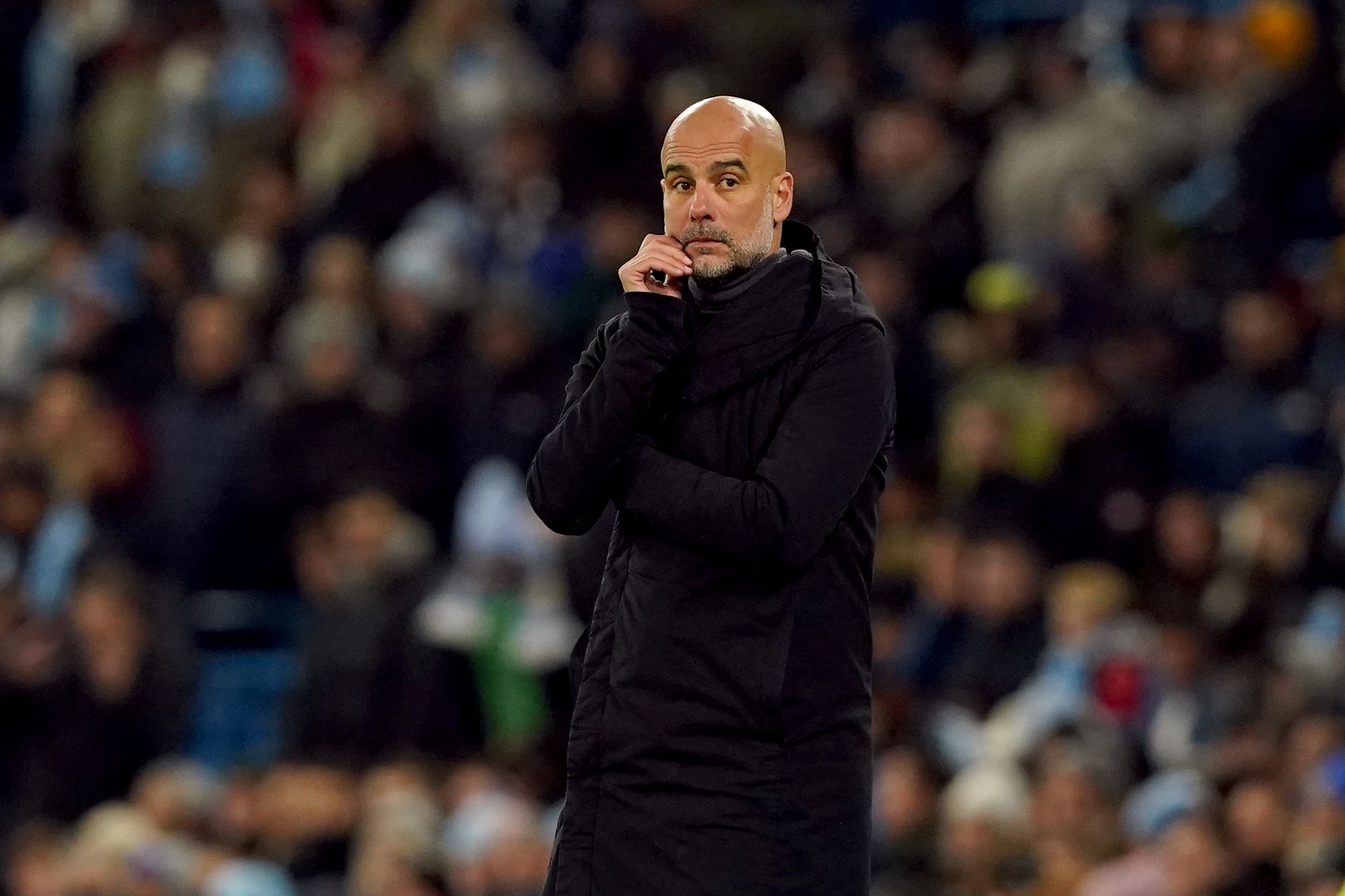 Pep Guardiola hopes to kickstart Manchester City’s season (Martin Rickett/PA)