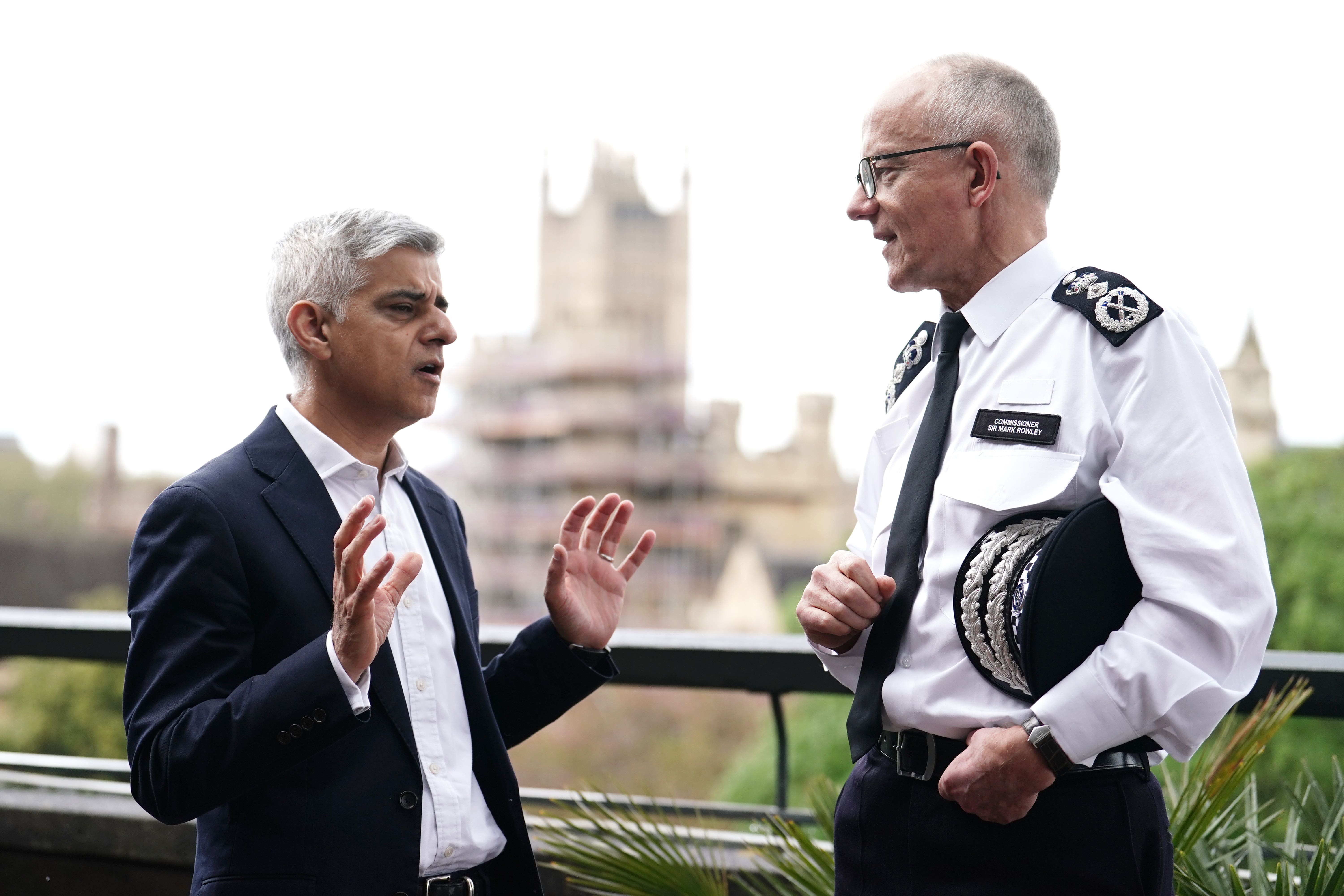 Mayor of London Sadiq Khan quoted Met commissioner Sir Mark Rowley in his letter (Jordan Pettitt/PA)