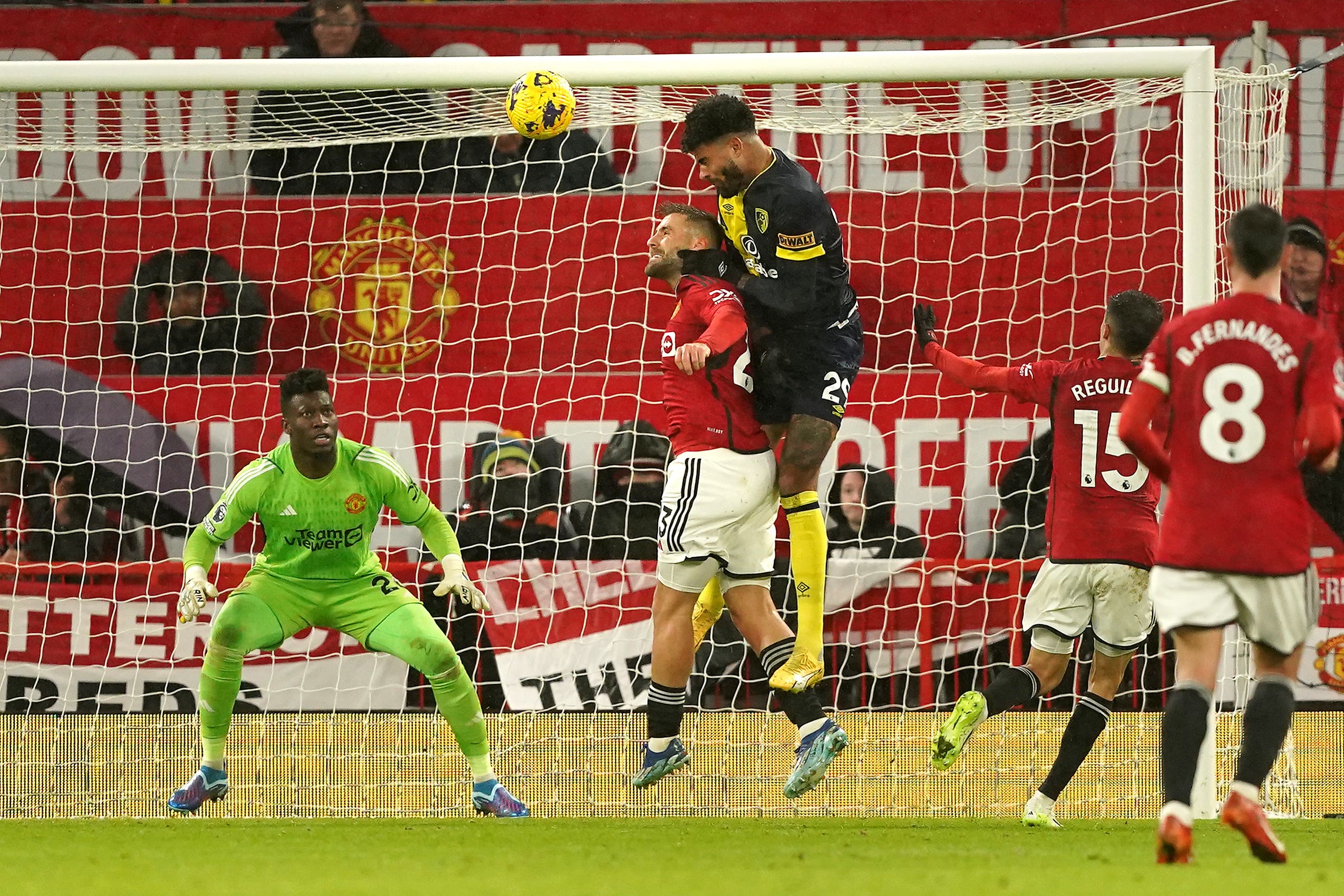 Bournemouth’s Philip Billing (centre) scores his side’s second goal (Martin Rickett/PA)