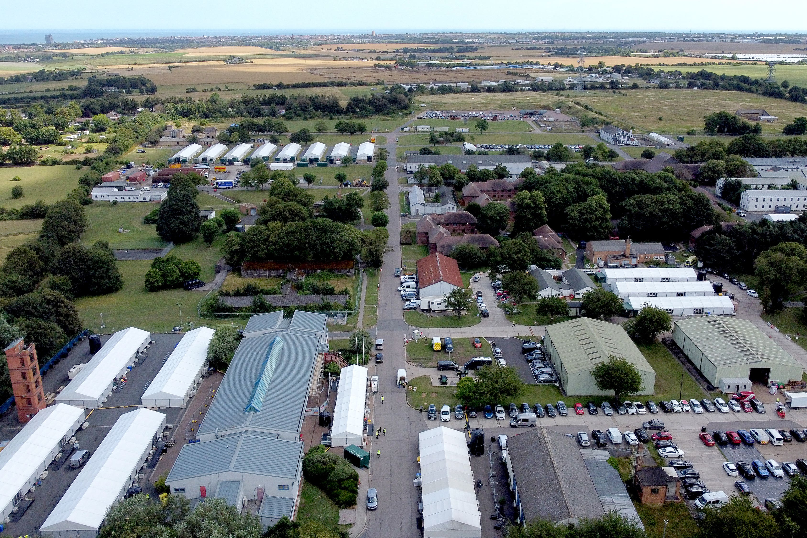 The Manston immigration short-term holding facility in Kent(Gareth Fuller/PA)