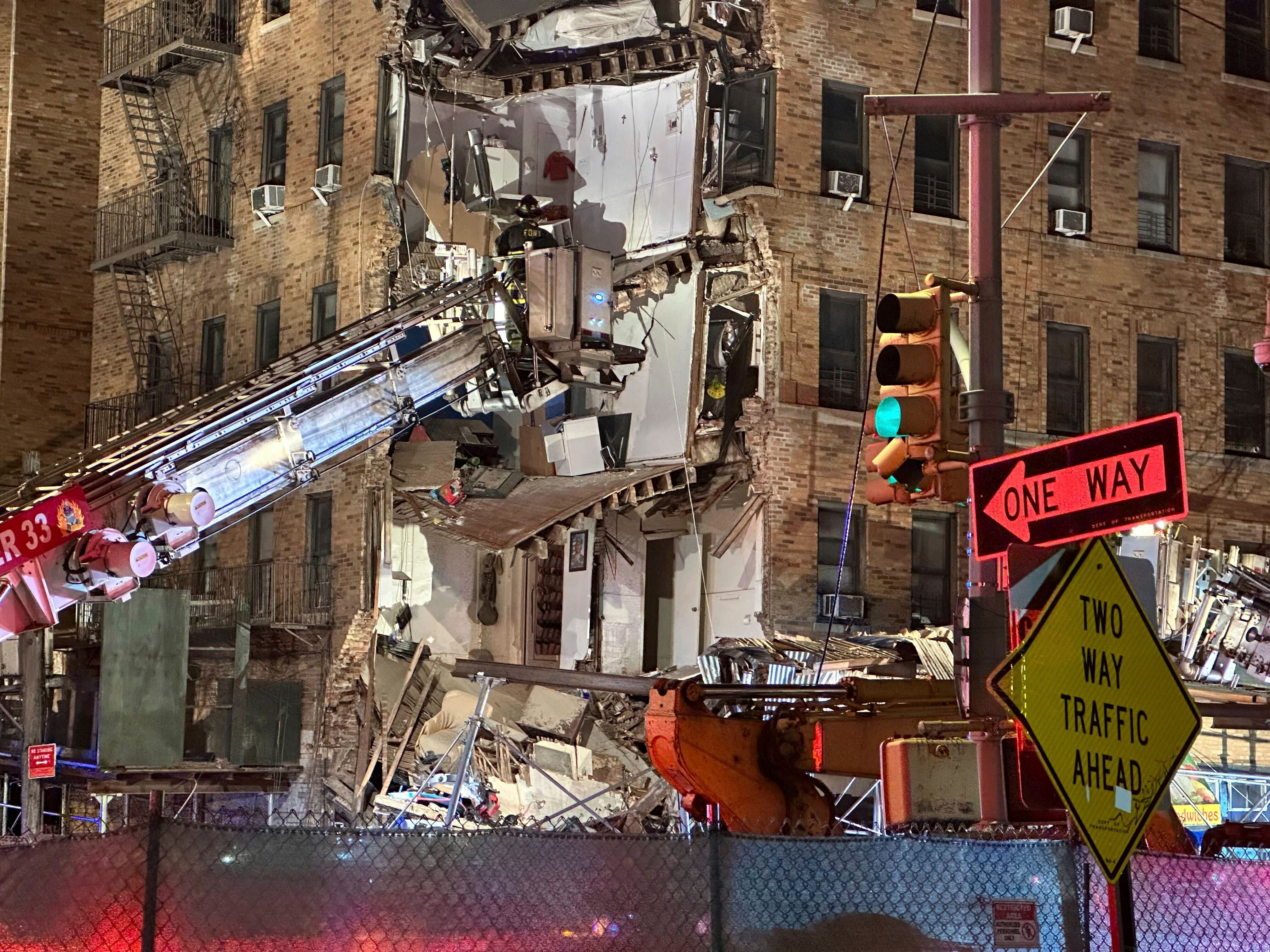 APTOPIX Building Collapse Bronx