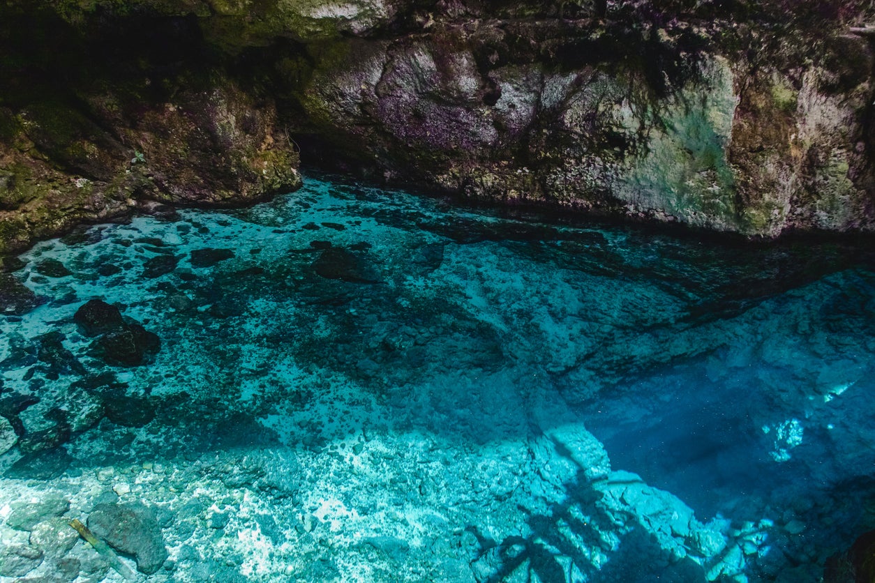 The Hoyo Azul is found within Scape Park, just south of Punta Cana