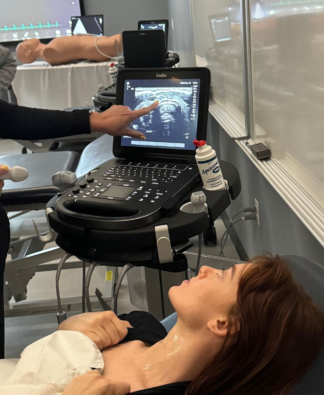 Sally was in an ultrasound class when she found out she had nodules on her thyroid