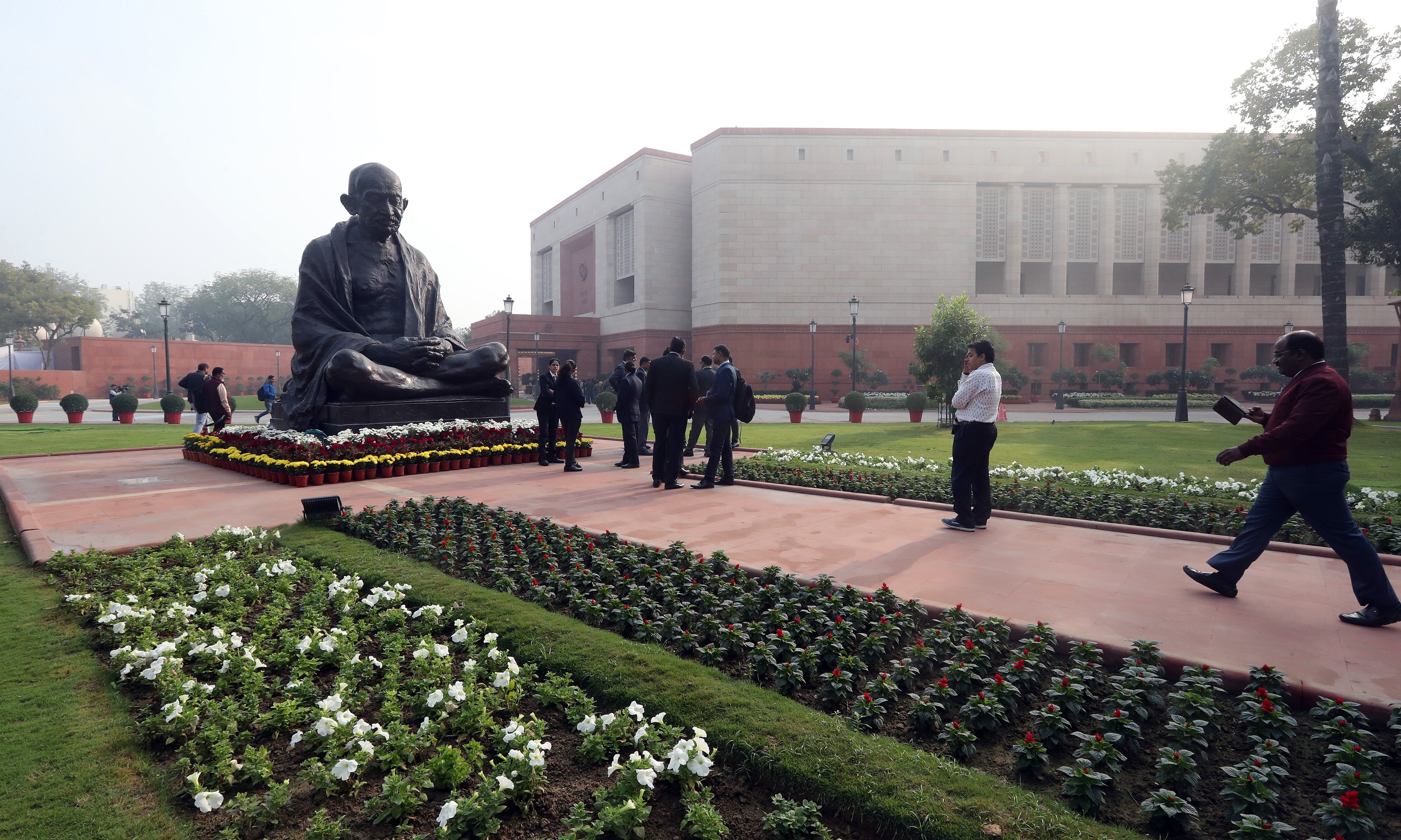 File Indian Prime Minister Narendra Modi and cabinet ministers attend winter session at new Parliament House building