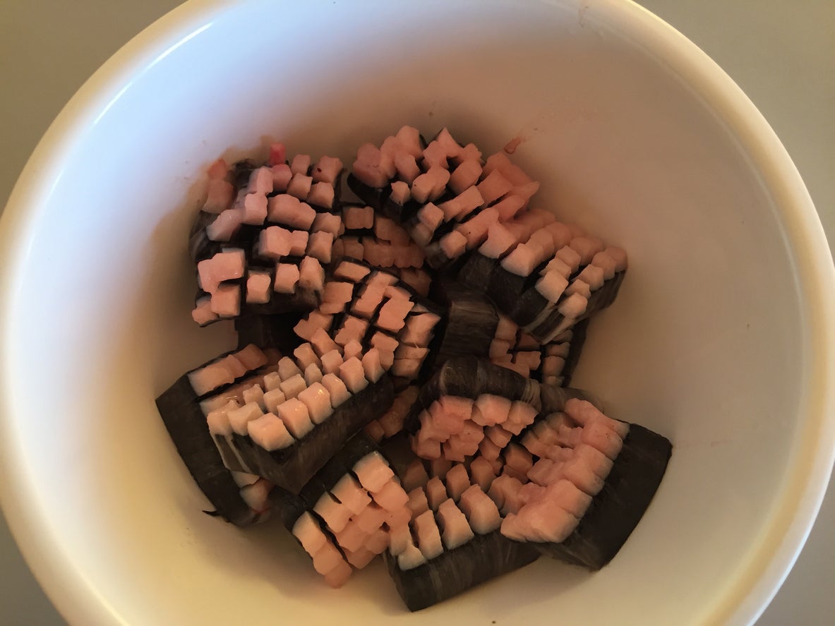 A delicious-looking bowl of mattak