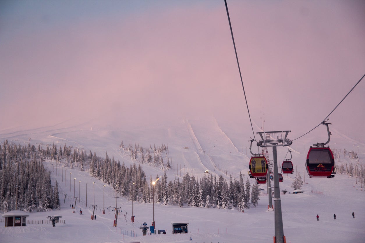 The ski season in Finland starts in October and often lasts until May