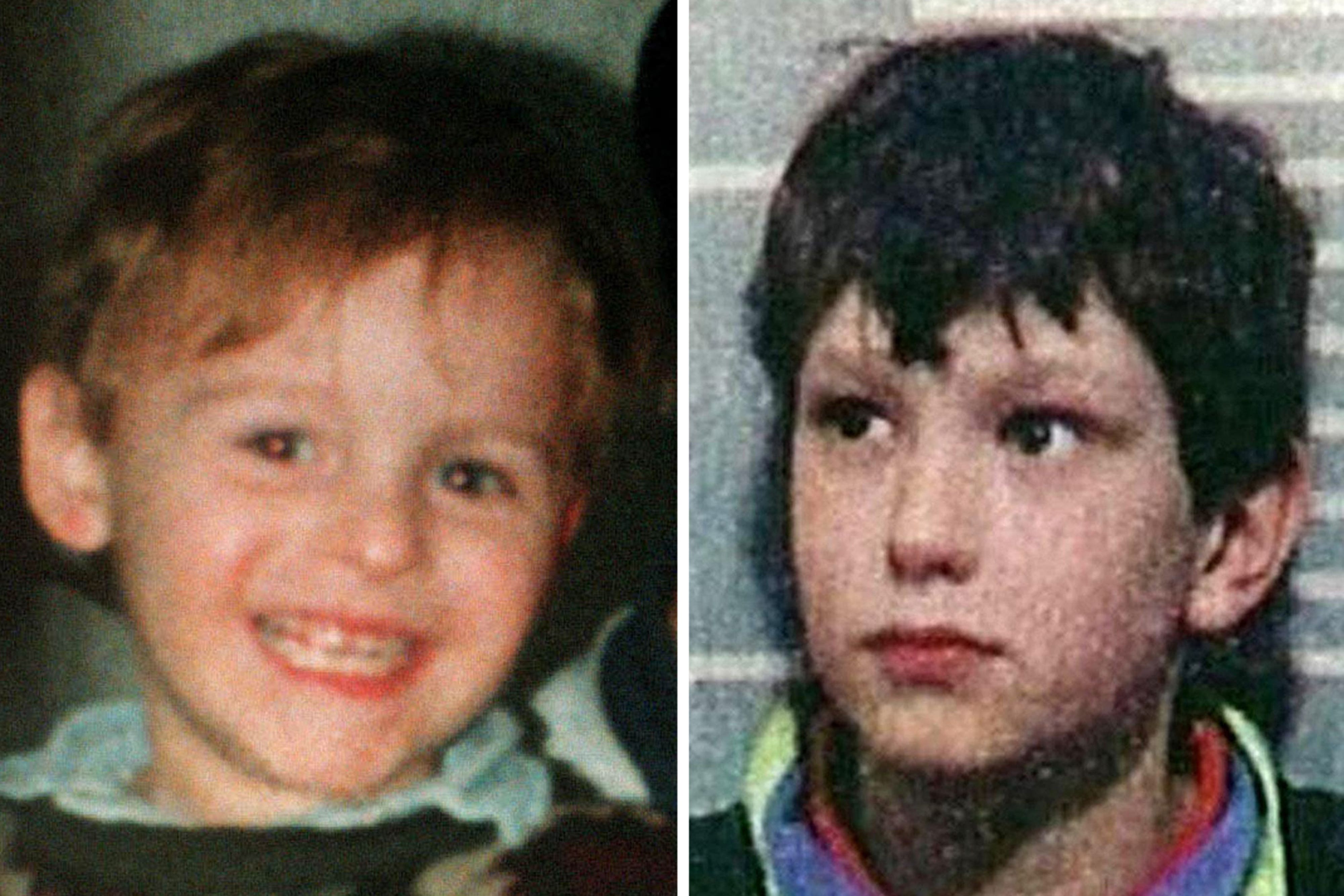 Venables, right, tortured and murdered two-year-old James, left, in 1993