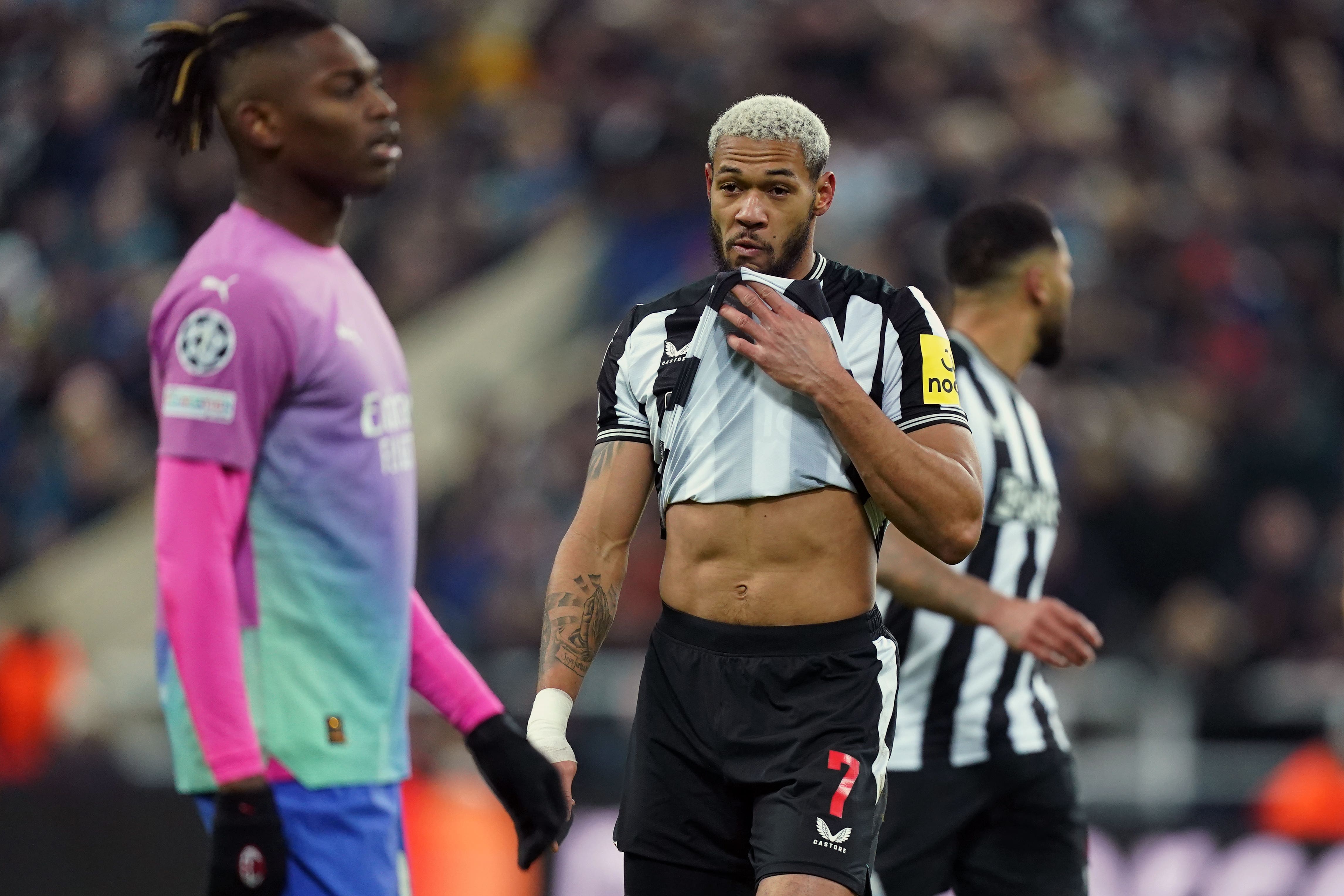 Joelinton had fired Newcastle ahead before AC Milan came back (Mike Egerton/PA)