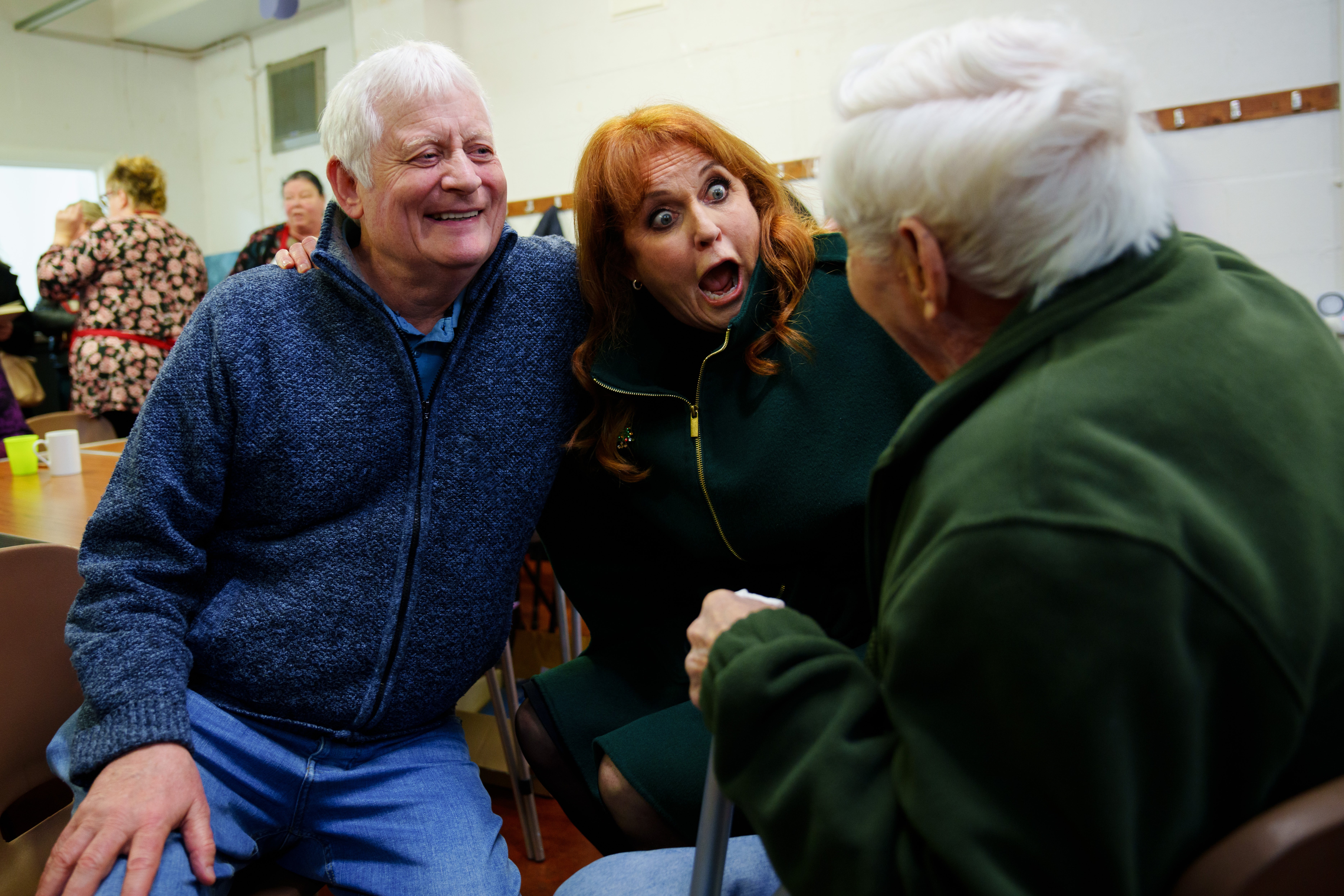 The duchess chats with people at St Matthew’s Church lunch club