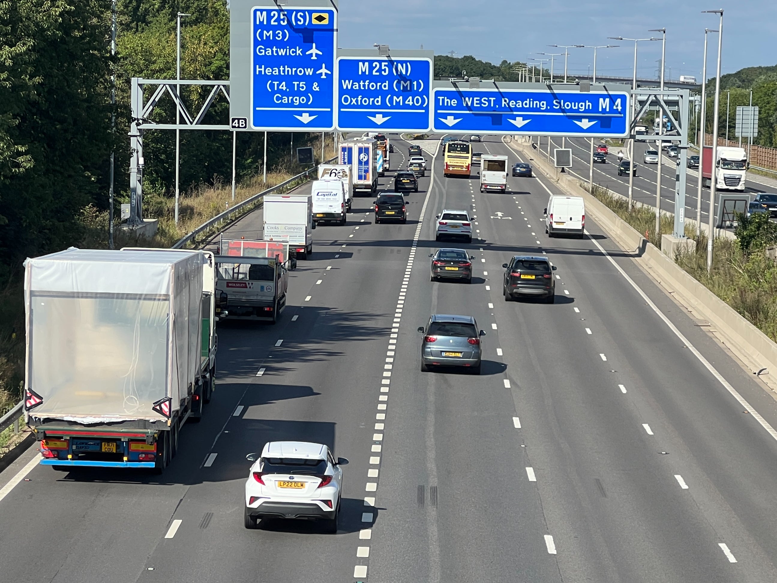 The M4 out of London is unlikely to be as busy as other motorways this Christmas