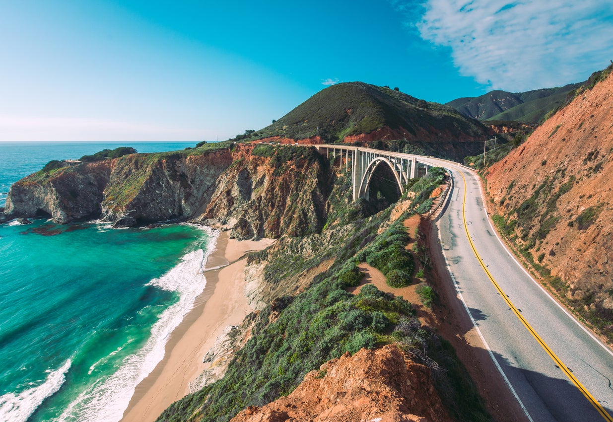 Route 101 follows the Pacific Coast